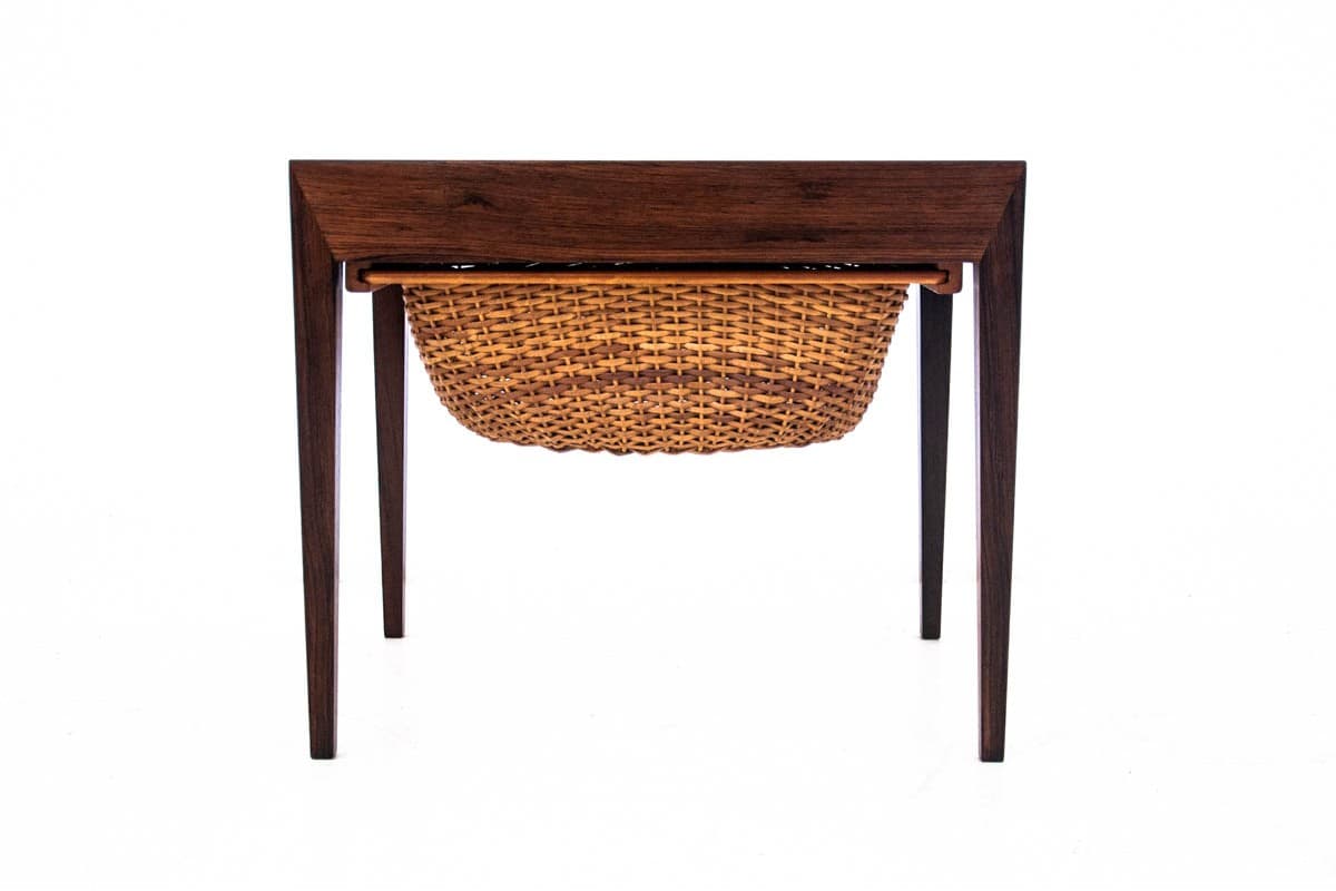 Palisandrowy stolik niciak, Dania, lata 60. - 58679