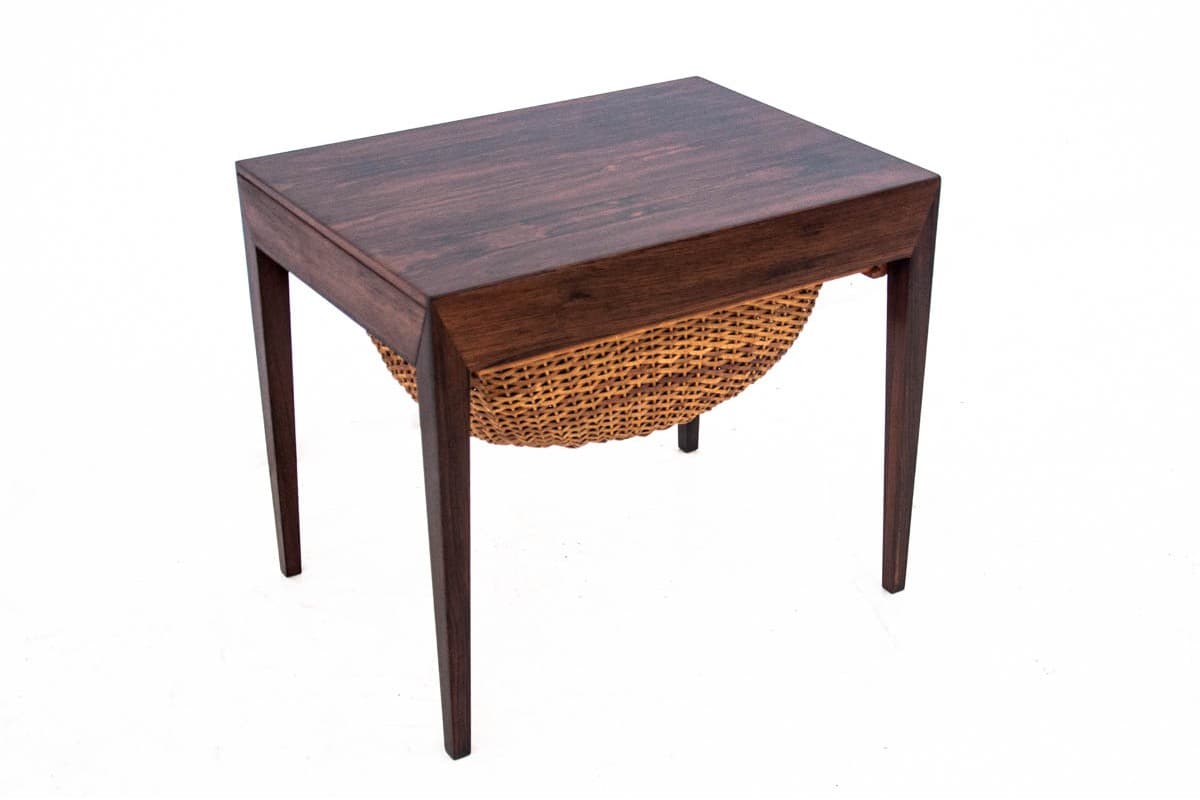 Palisandrowy stolik niciak, Dania, lata 60. - 58681