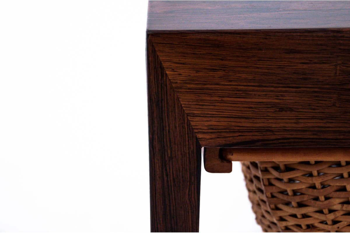 Palisandrowy stolik niciak, Dania, lata 60. - 58683