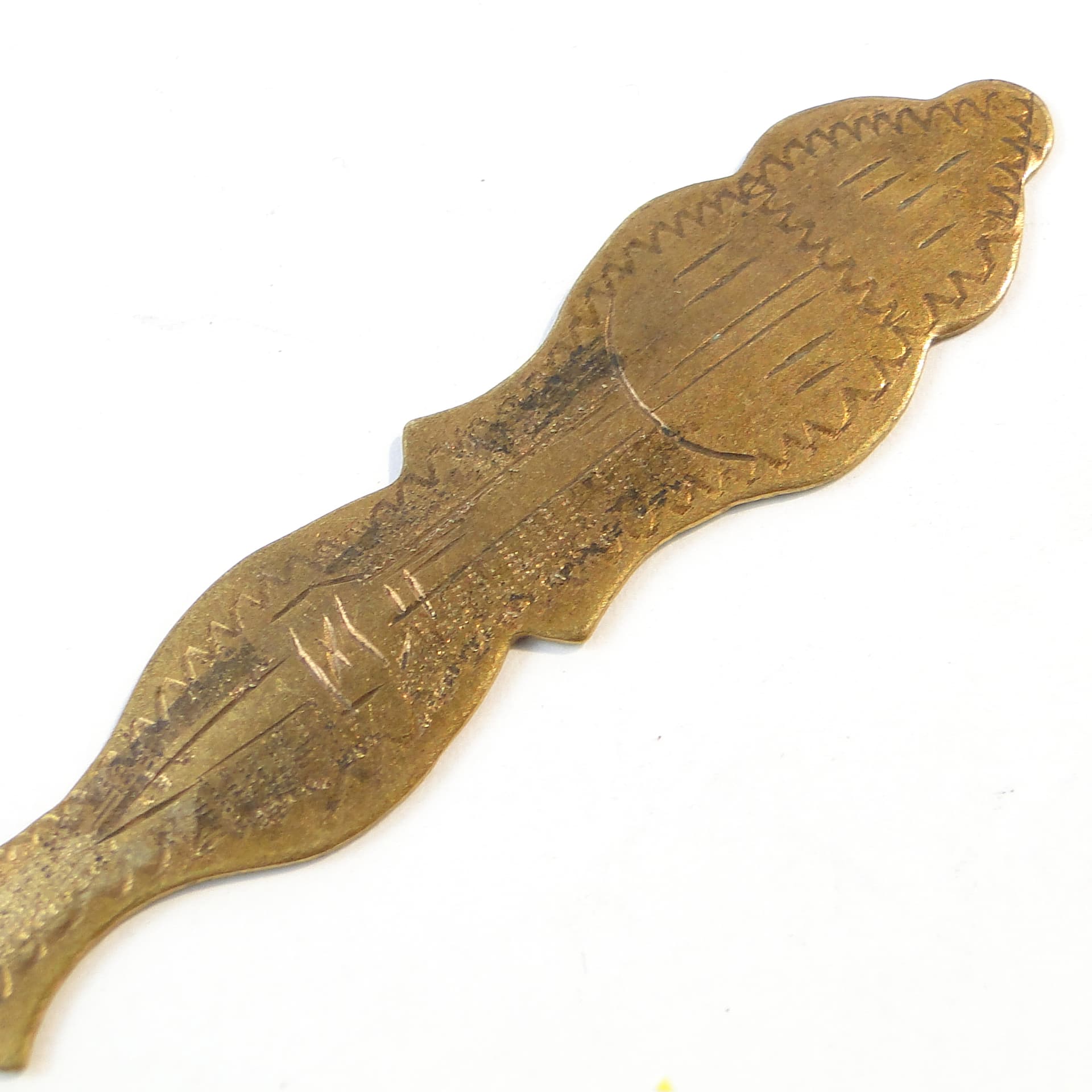 Bookmark, mid-century modern, brass, Poland, 1950s - 101641