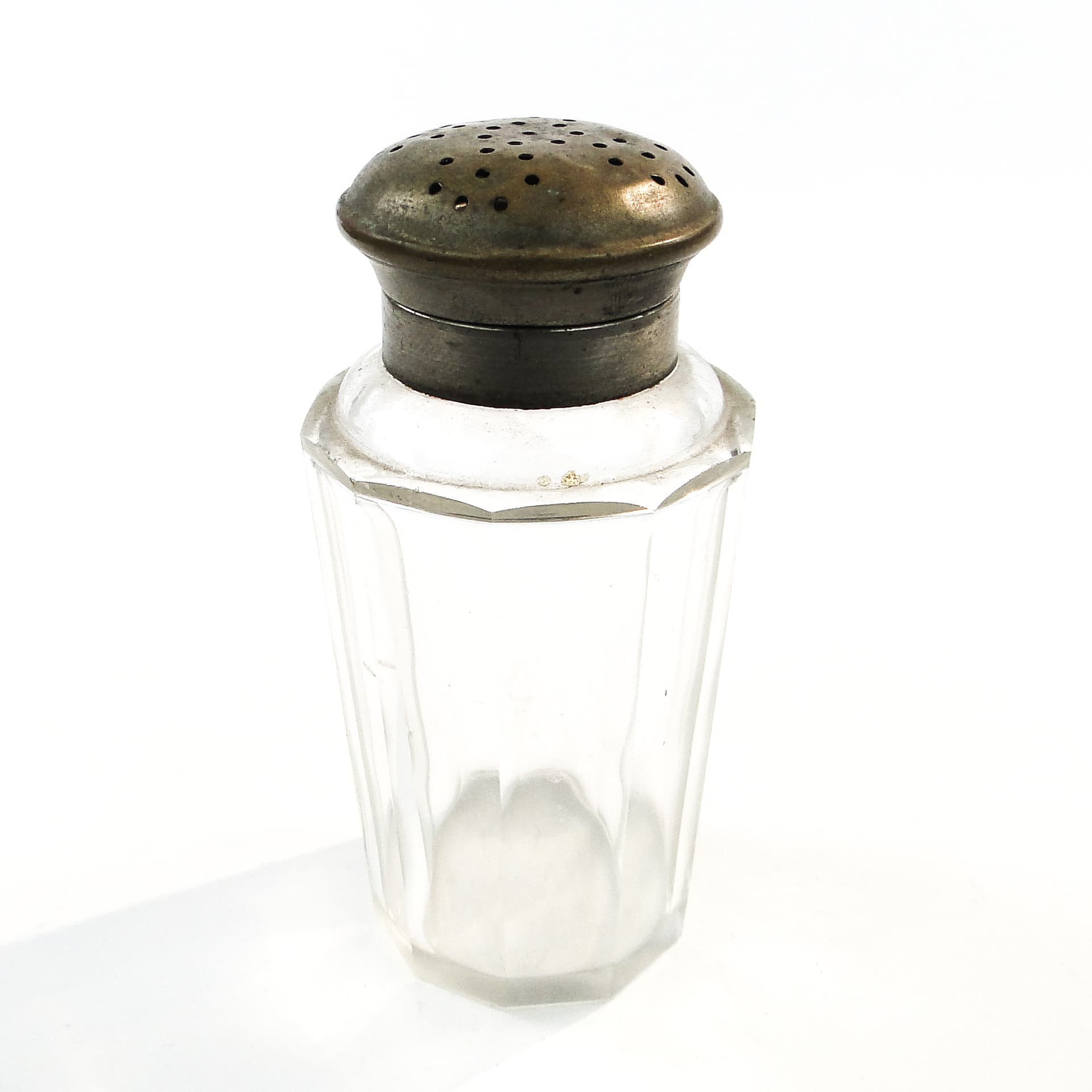 Cukiernica art déco, kryształ, mosiądz srebrzony, Norwegia, lata 30. - 101659