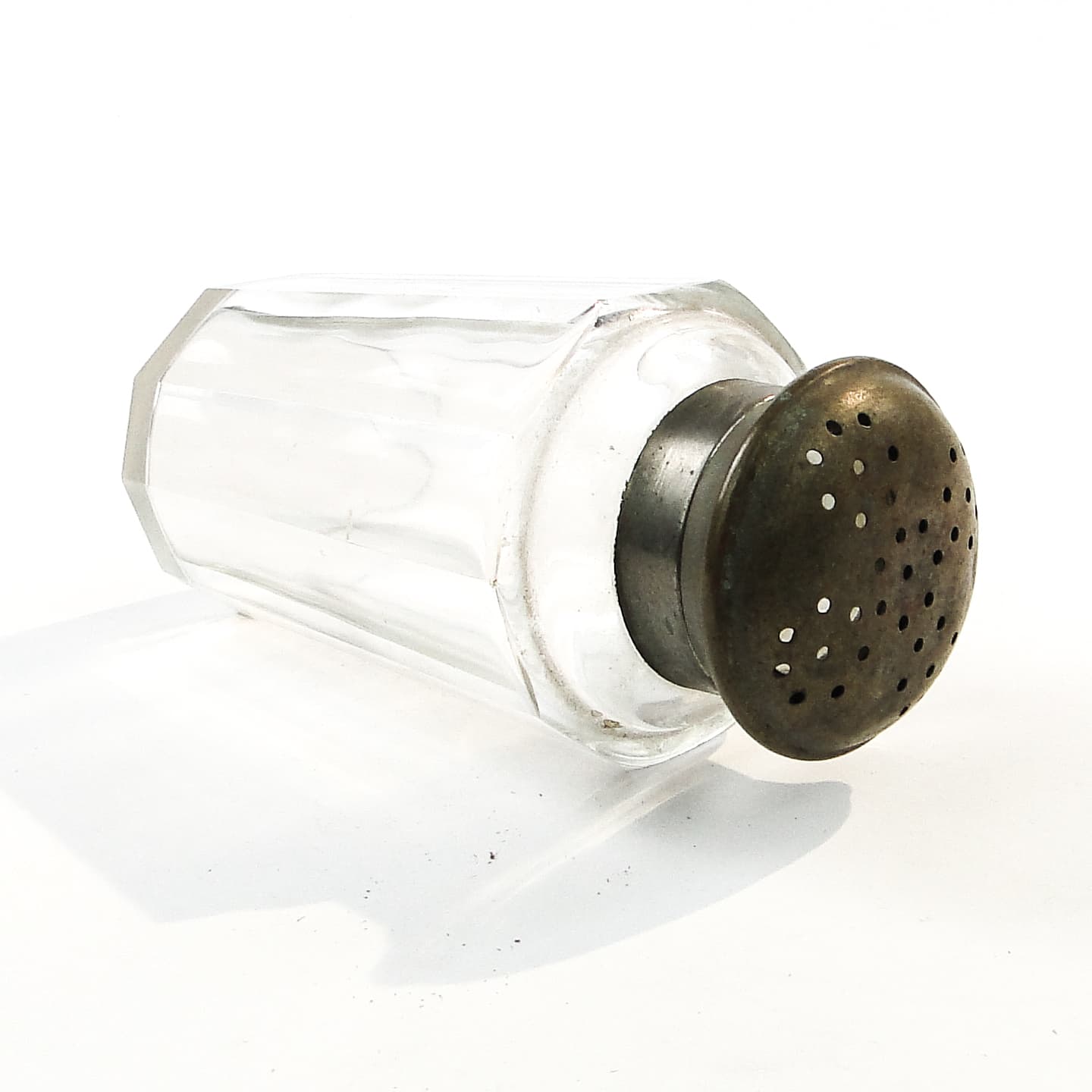 Cukiernica art déco, kryształ, mosiądz srebrzony, Norwegia, lata 30. - 101661