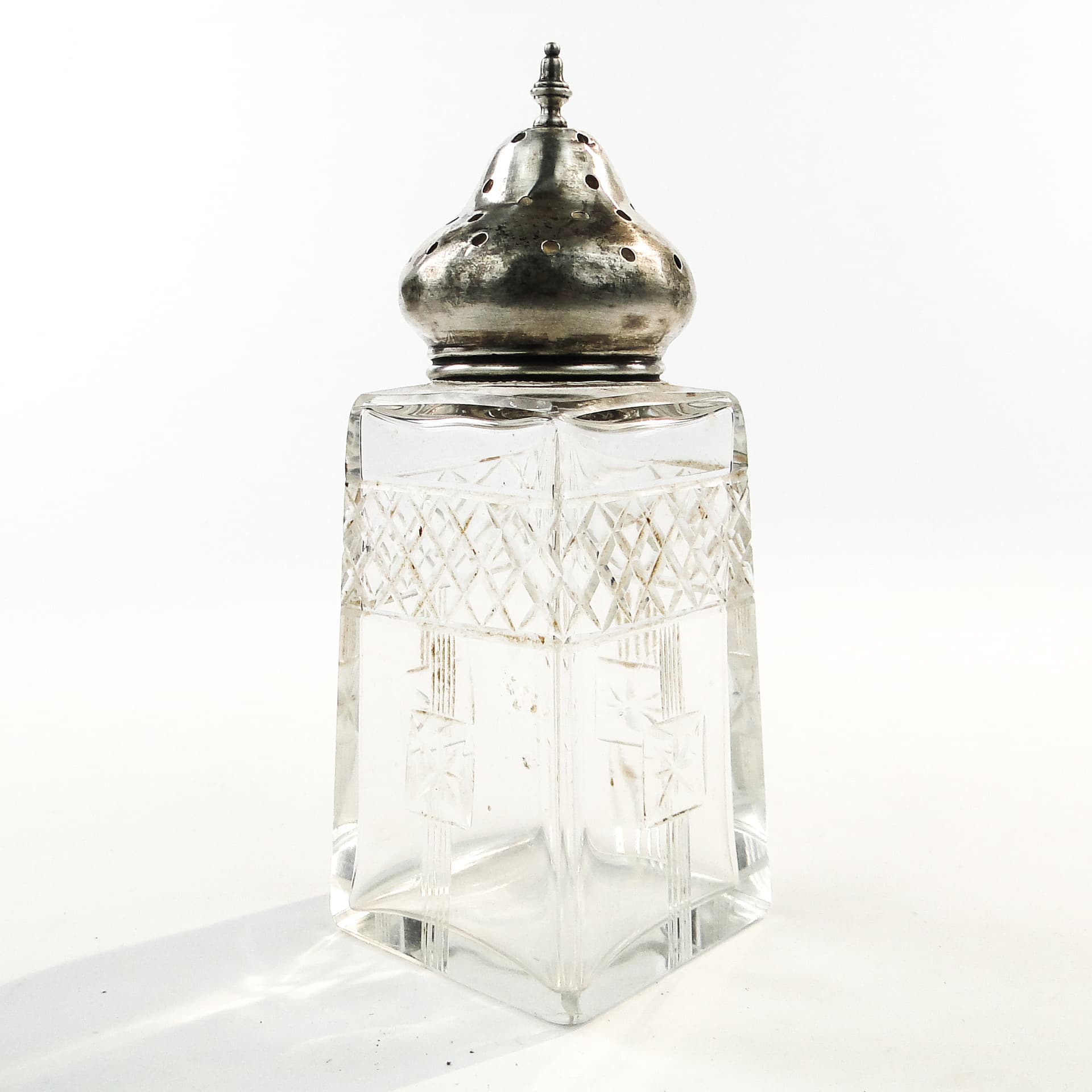 Cukiernica art déco, kryształ, srebro, Wielka Brytania, początek XX w. - 101676