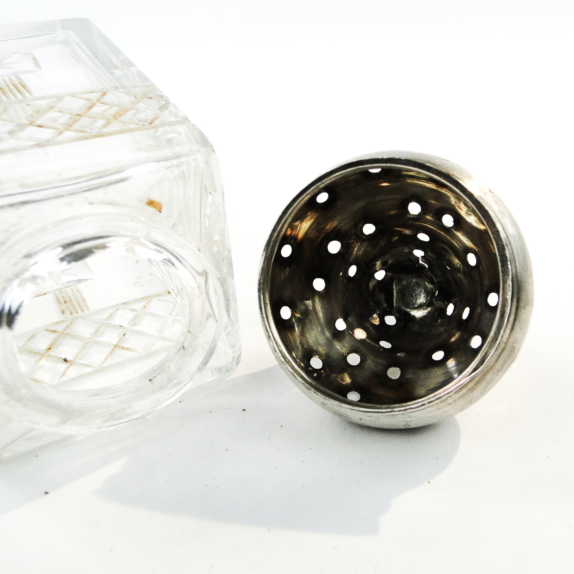 Cukiernica art déco, kryształ, srebro, Wielka Brytania, początek XX w. - 101680