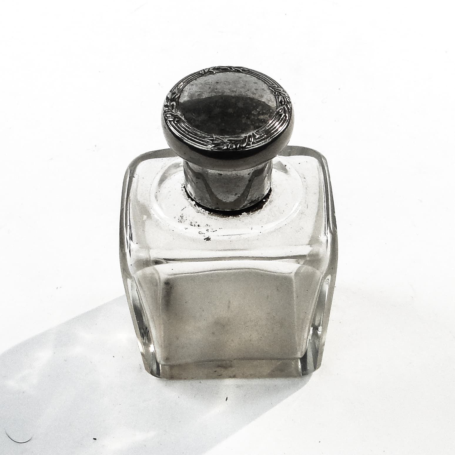 Piersiówka Art Deco, kryształ, Francja, lata 30. - 101693