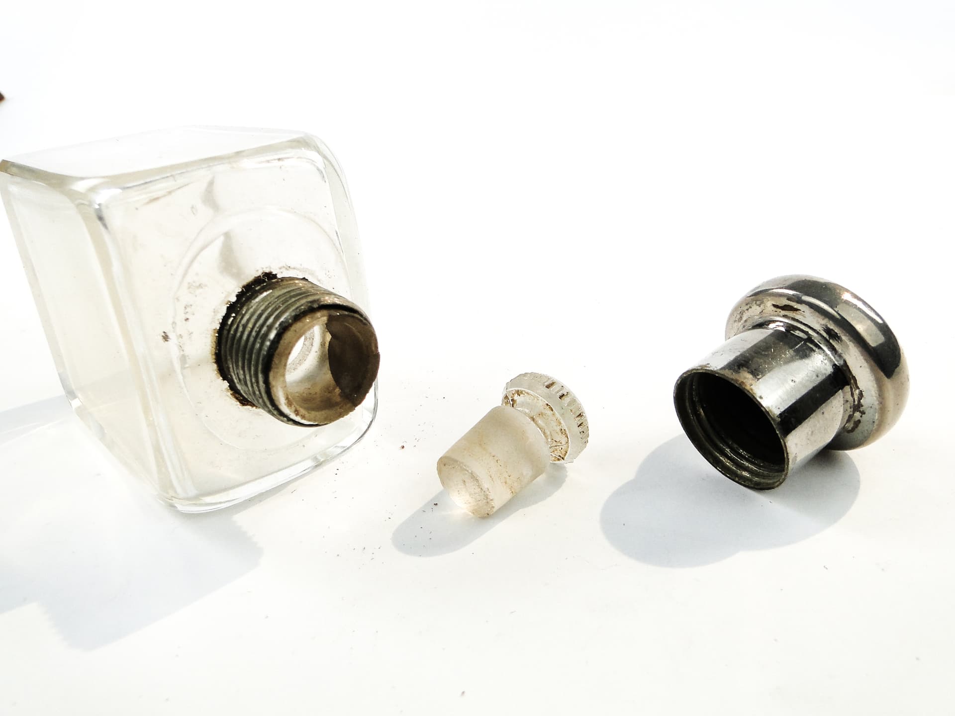 Piersiówka Art Déco, kryształ, Francja, lata 30. - 101719