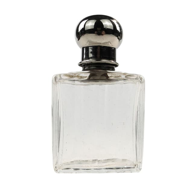 Piersiówka Art Déco, kryształ, Francja, lata 30. - WYMIARY