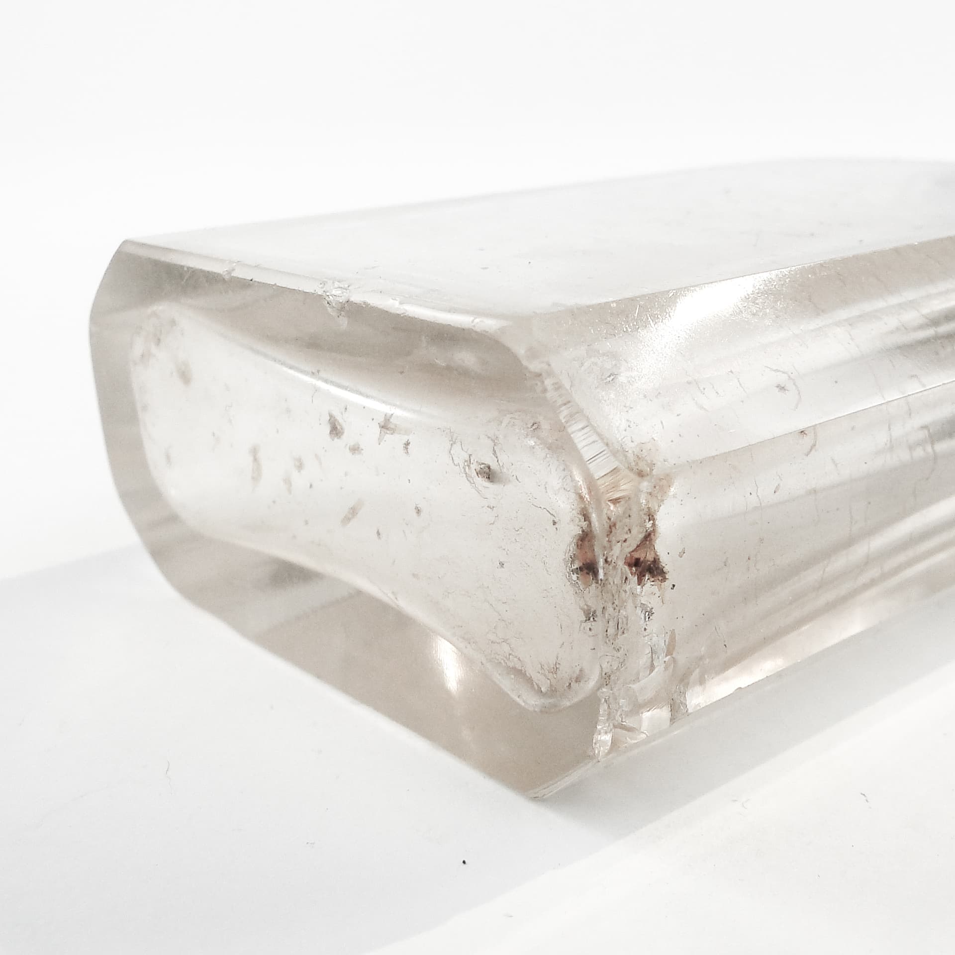 Art Deco hip flask, crystal, France, 1930s. - 101740