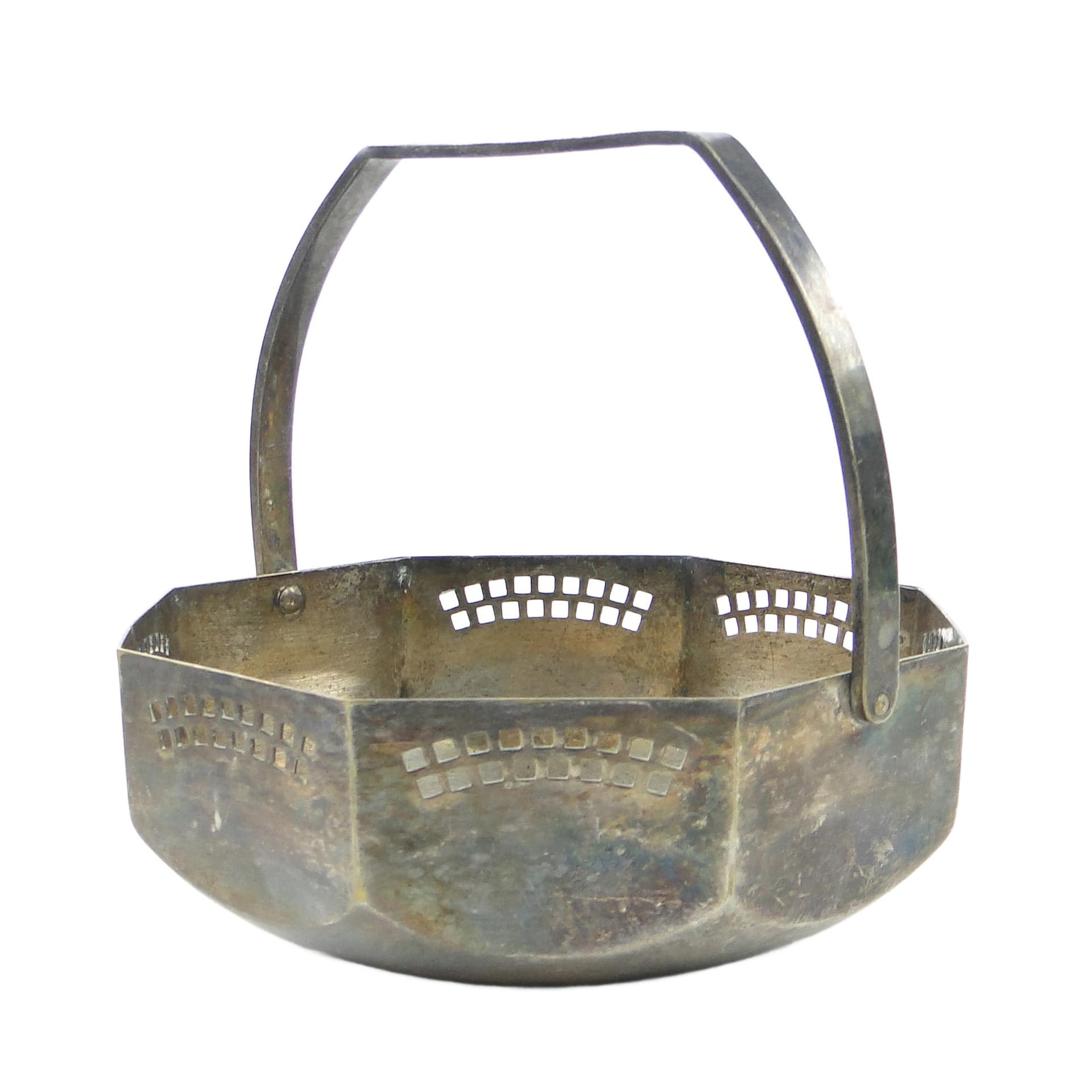 Cukiernica Art Nouveau, mosiądz srebrzony, Austria, początek XX w.