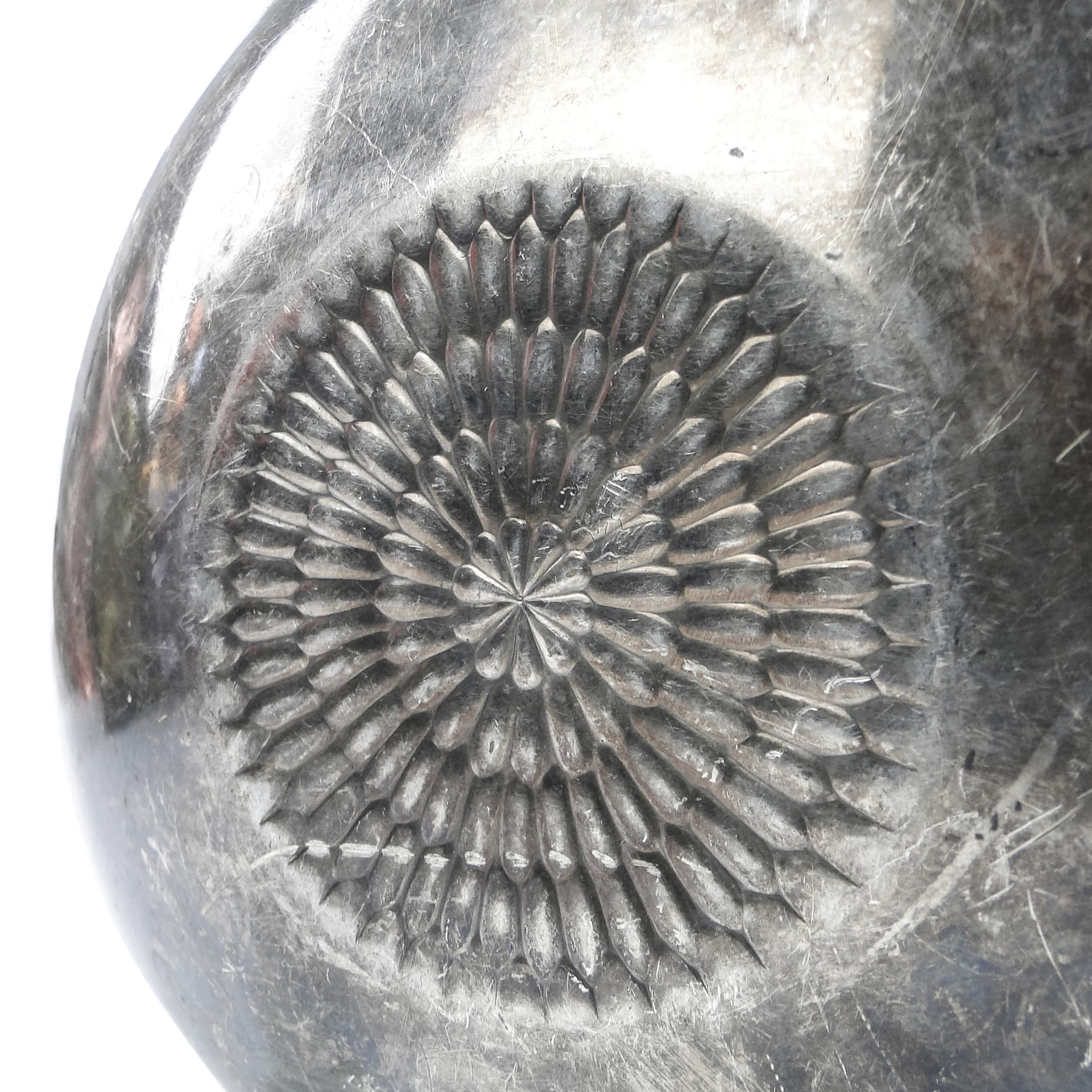 Cukiernica Art Nouveau, mosiądz srebrzony, Austria, początek XX w. - 101967