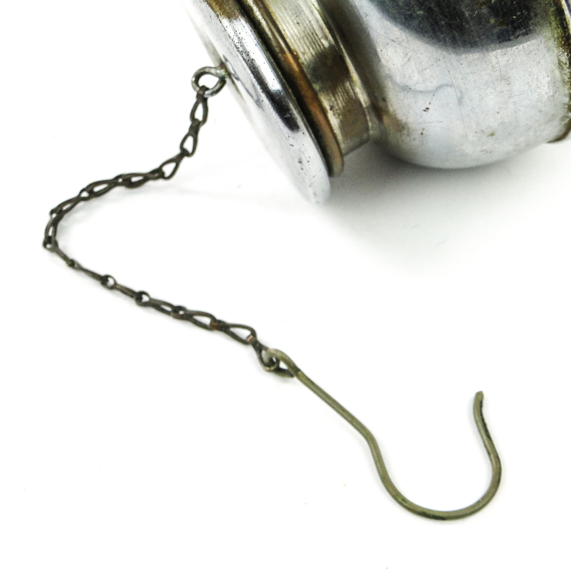 Herbatnica Art Deco, mosiądz chromowany, Czechosłowacja, lata 30. - 102064