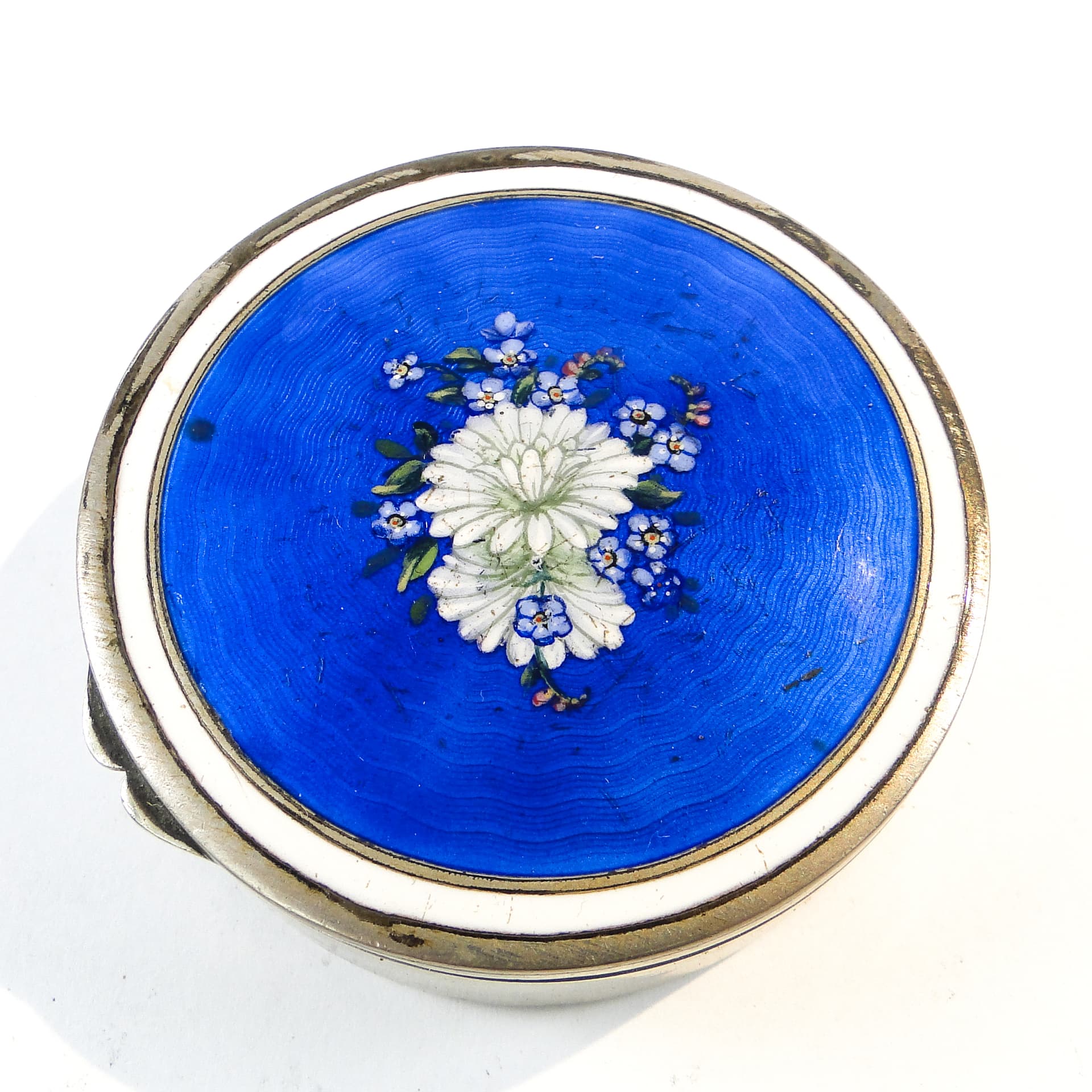 Pigularz Art Nouveau, alpacca srebrzona emaliowana, Austria, początek XX w. - 102188