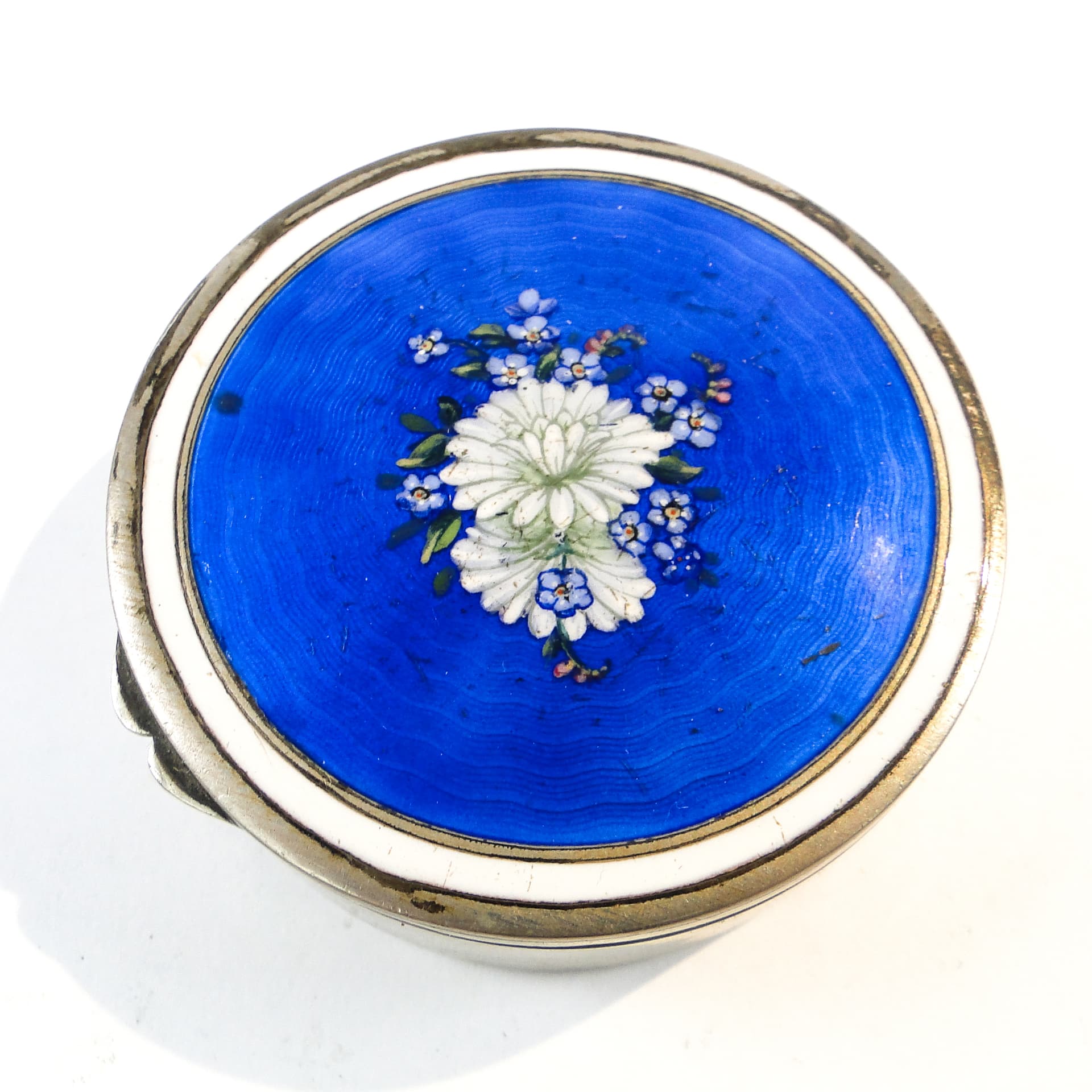 Pigularz Art Nouveau, alpacca srebrzona emaliowana, Austria, początek XX w. - 102187