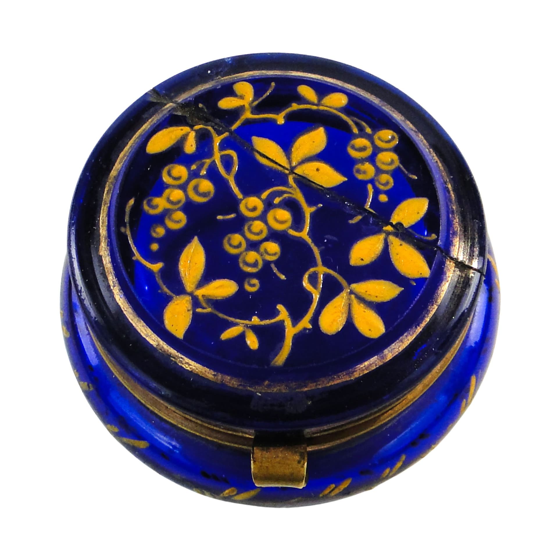 Art Nouveau pill box, glass, Austria, early 20th c. - 103817
