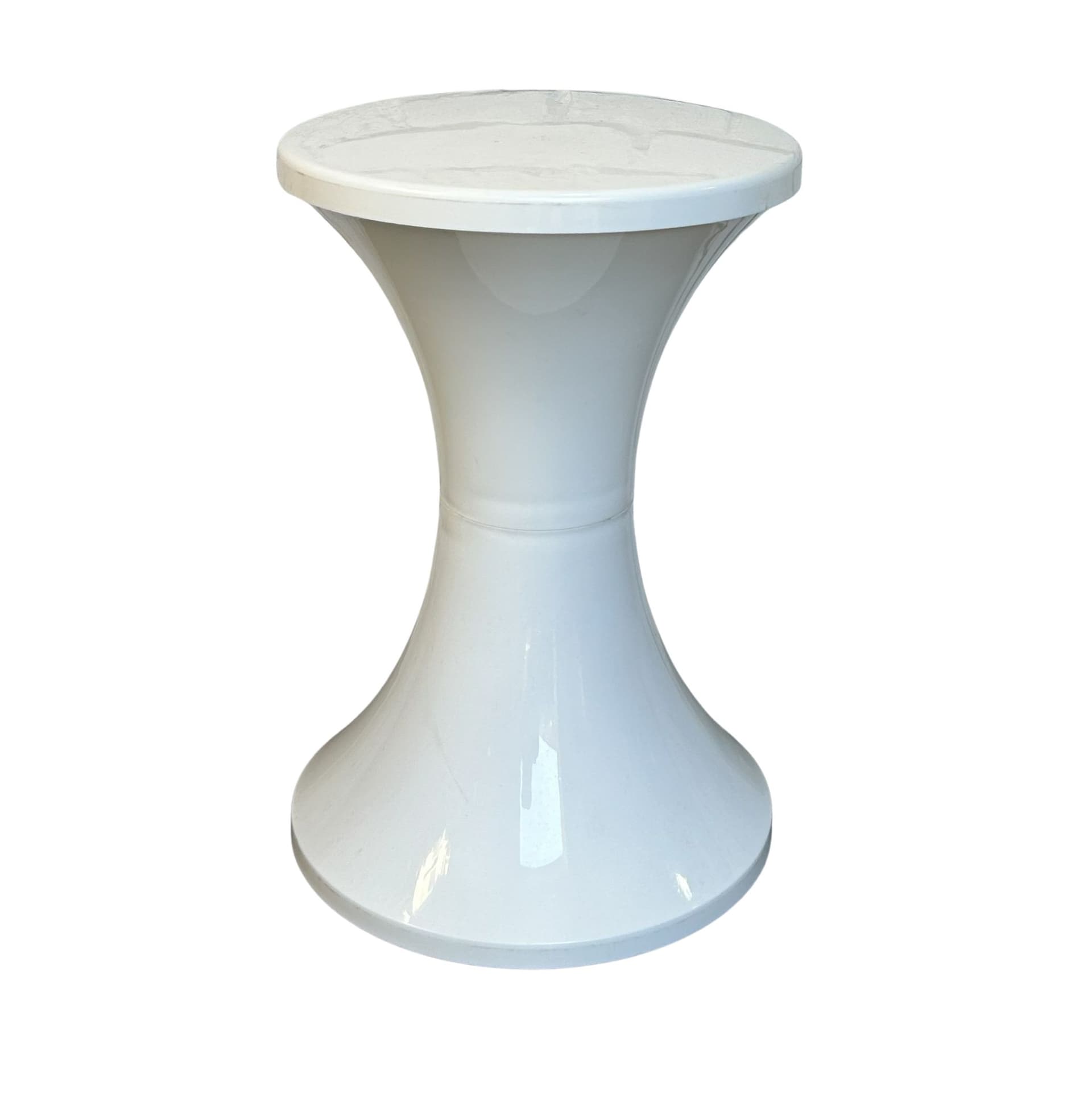 Stołek Tam Tam Tulip, biały, plastik, Francja, lata 70.