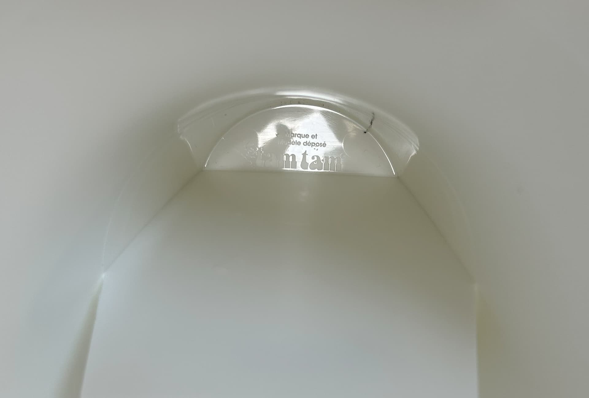 Stołek Tam Tam Tulip, biały, plastik, Francja, lata 70. - 102303