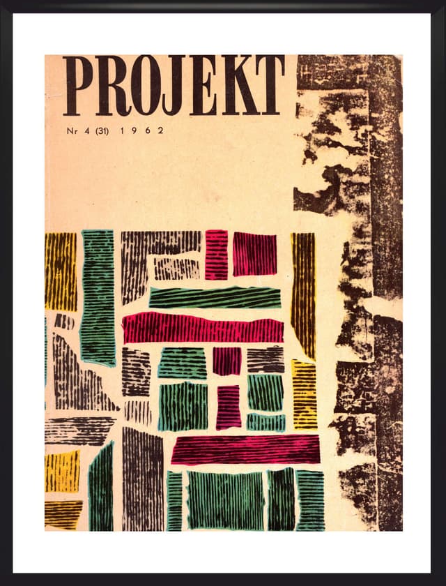 Plakat PROJEKT 4/1962, multikolor, aut. R. Cieślewicz, Polska, lata 60. - WYMIARY