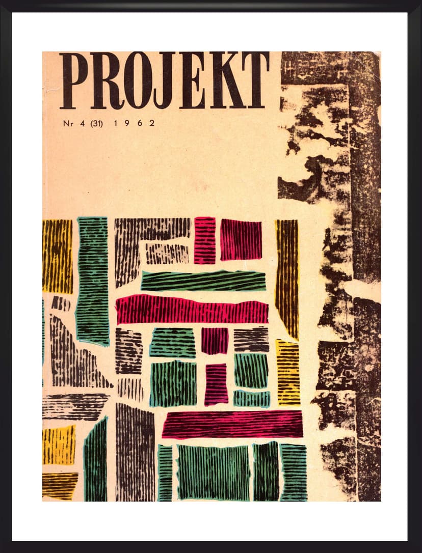 Plakat PROJEKT 4/1962, multikolor, aut. R. Cieślewicz, Polska, lata 60.