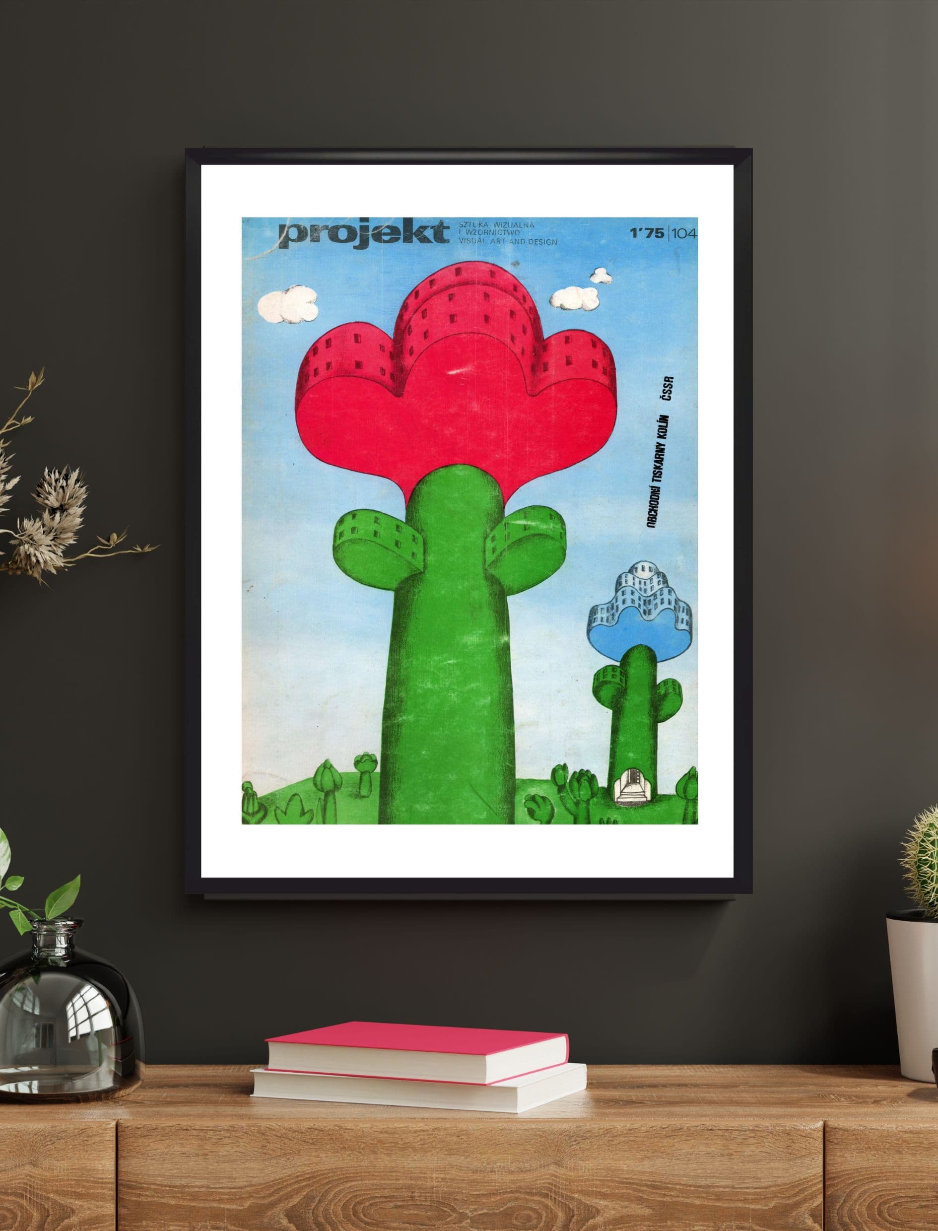 Plakat PROJEKT 30x40 cm, multikolor, aut. D. Żukowska, Polska, lata 70. - 102354