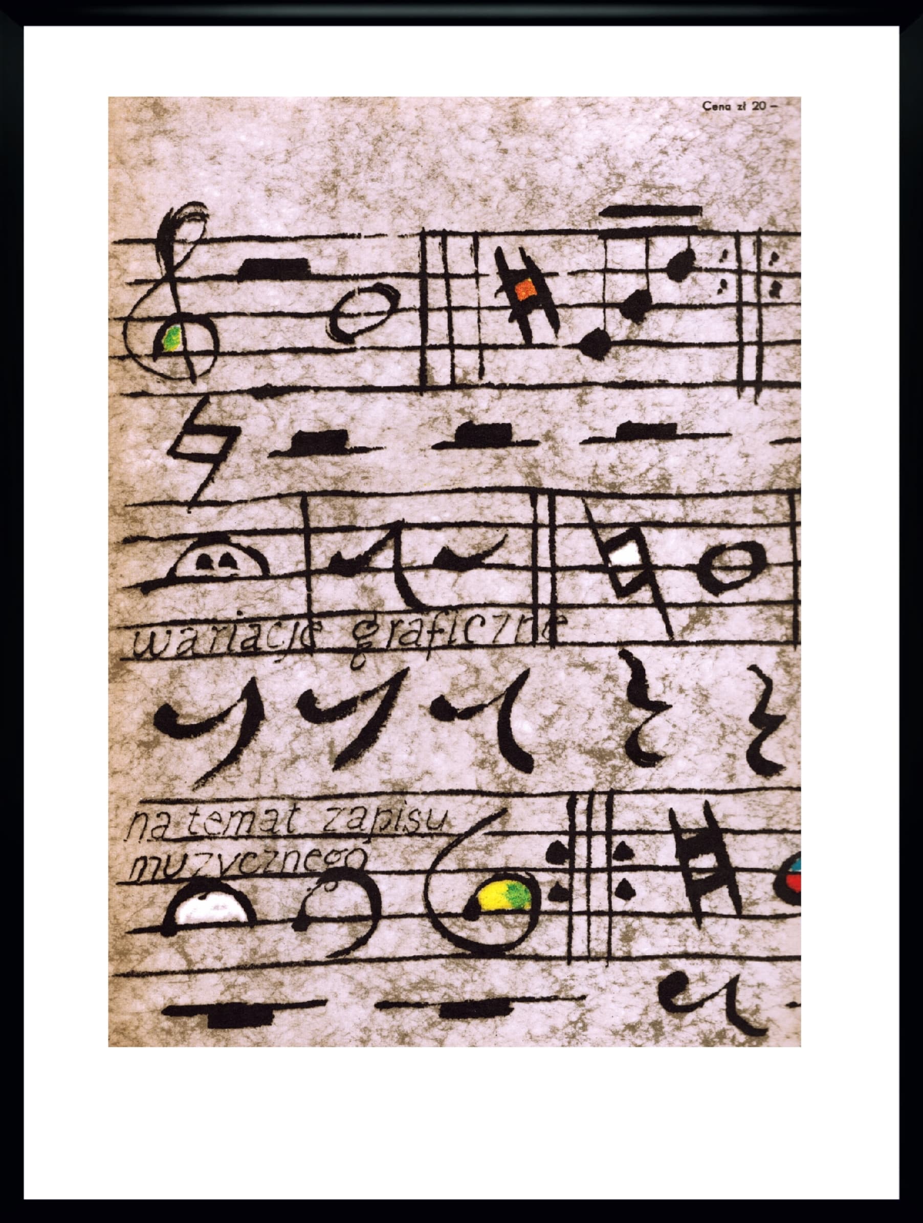 Para plakatów PROJEKT, multikolor, aut. J. Wilkoń, Polska, lata 60. - 102356