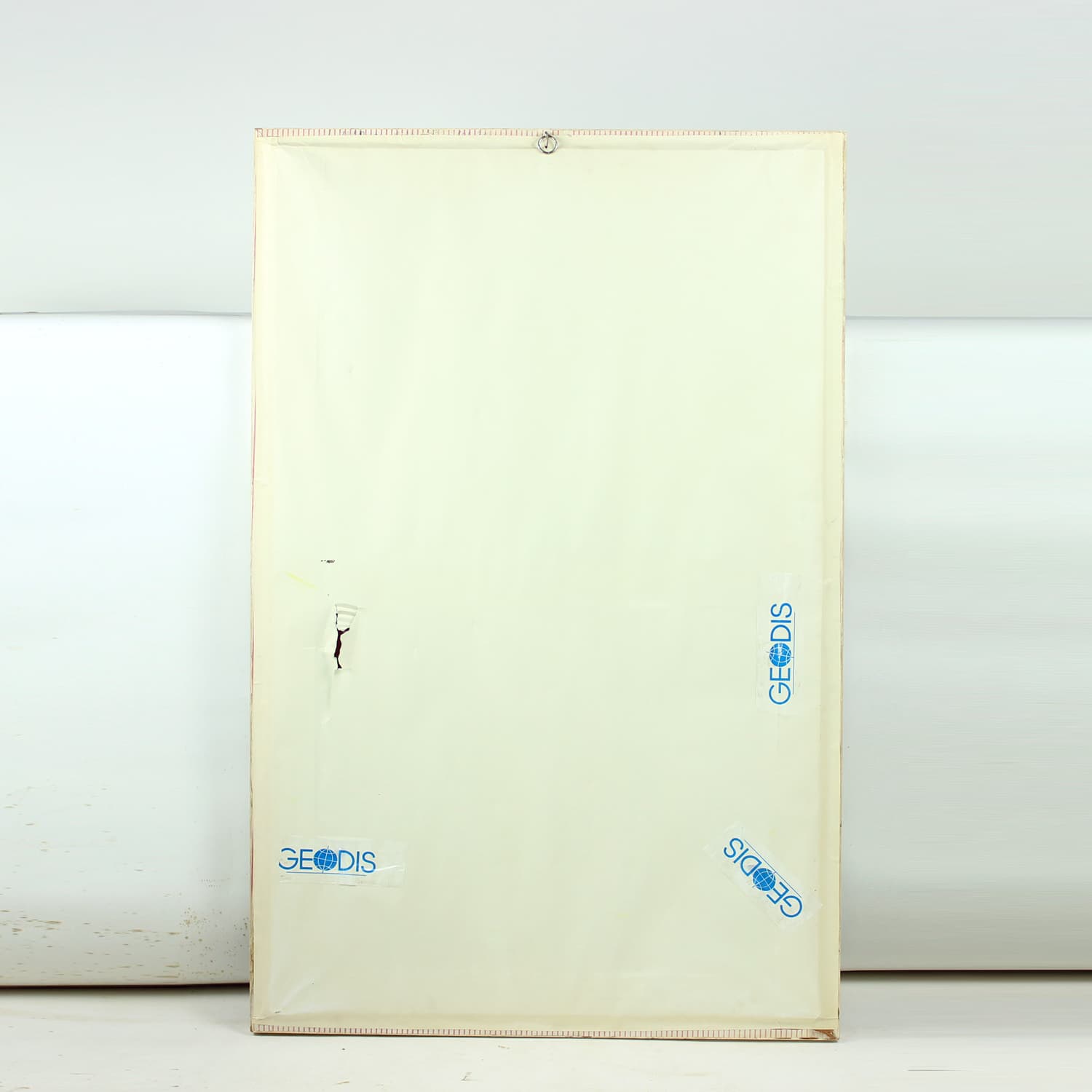 Tapiseria ścienna kreskówkowy pies, brązowy, niebieski, oliwkowy, beżowy, Czechosłowacja, lata 70. - 102380