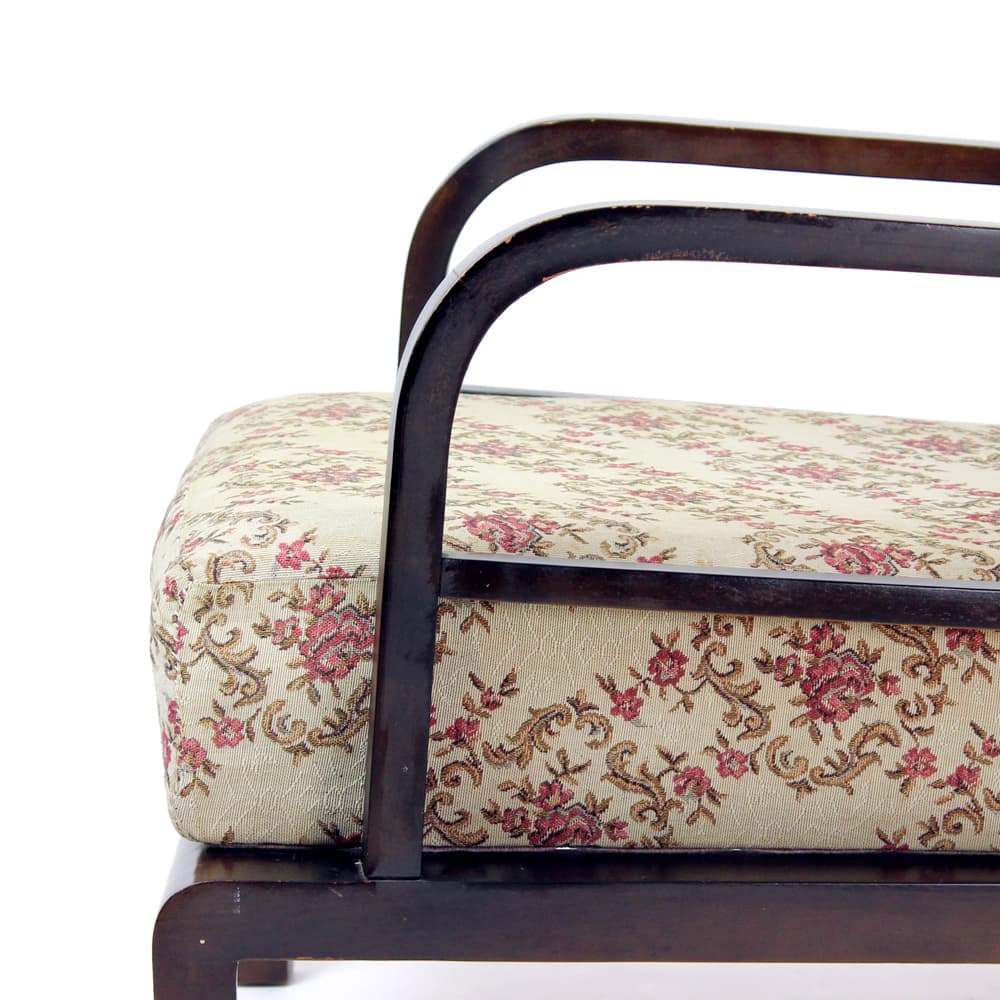 Fotel wypoczynkowy, brązowy ciemny, dąb, Czechosłowacja, lata 50. - 102415