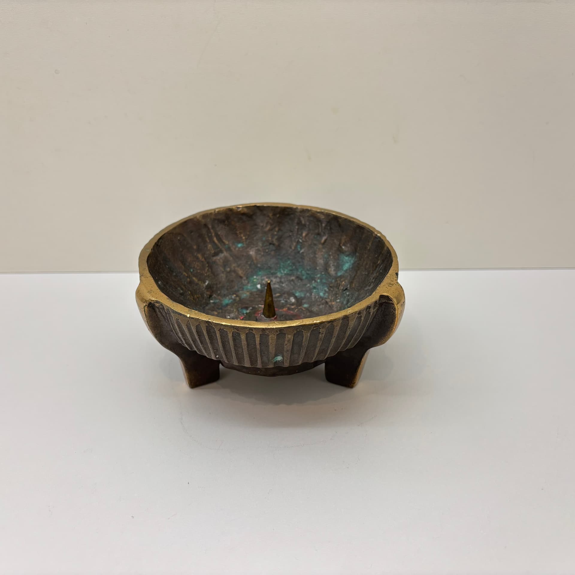 Świecznik brutalistyczny, brąz ciemny, Niemcy, lata 70. - 102559