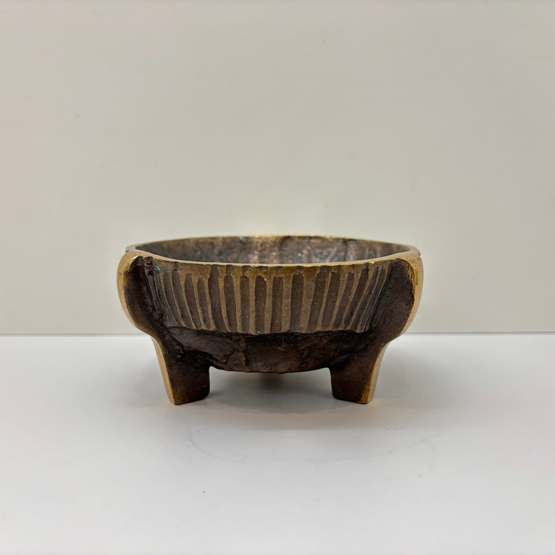 Świecznik brutalistyczny, brąz ciemny, Niemcy, lata 70. - 102565