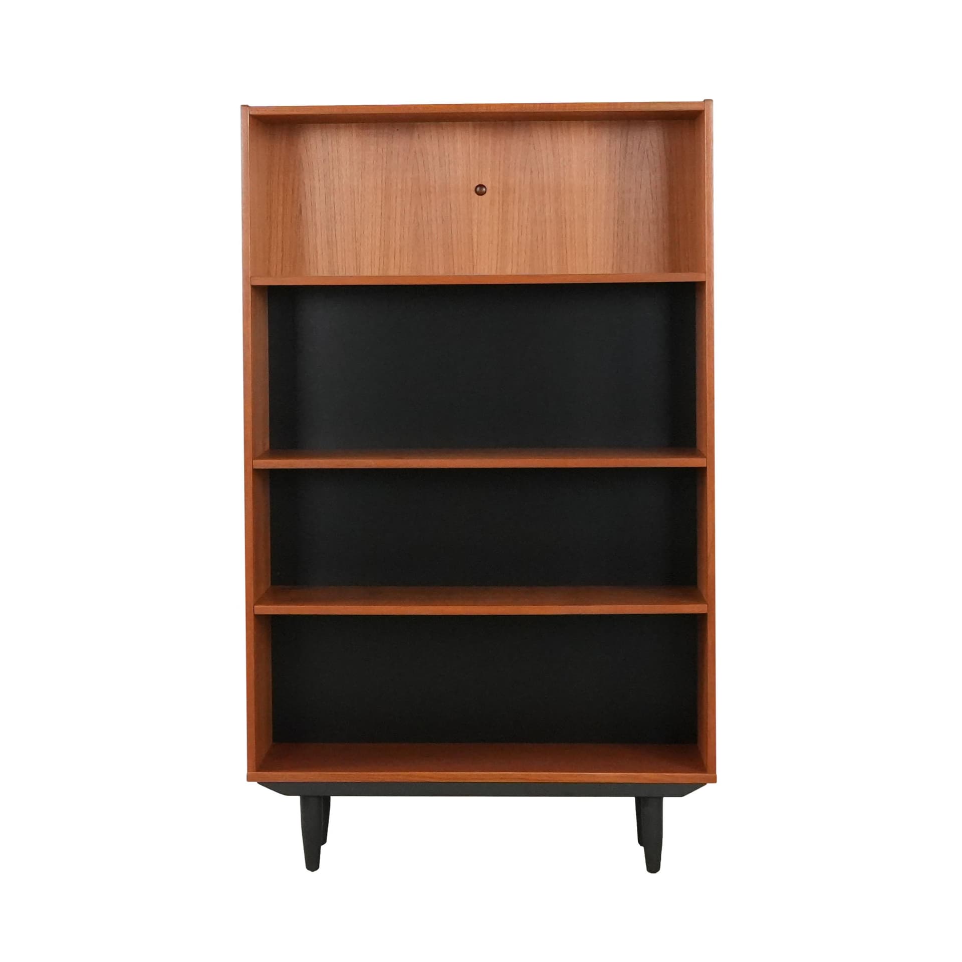 Bookcase, light brown teak, Denmark, 1970s.