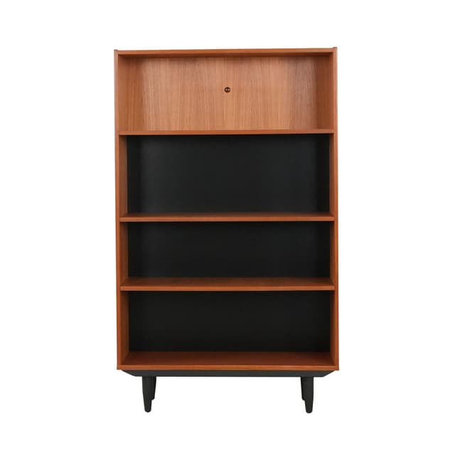 Bookcase, light brown teak, Denmark, 1970s. - DIMENSION