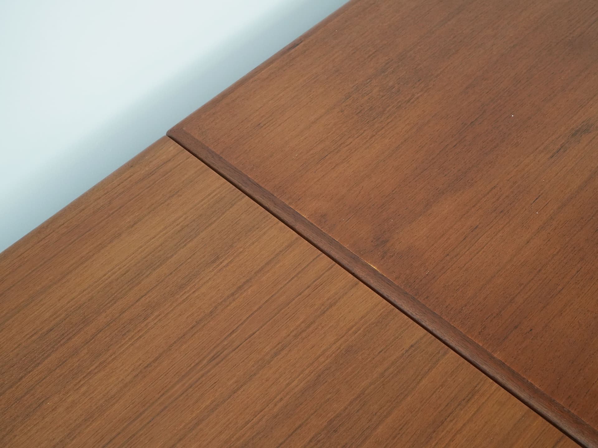Dining table, light brown teak, Denmark, 1970s. - 102638