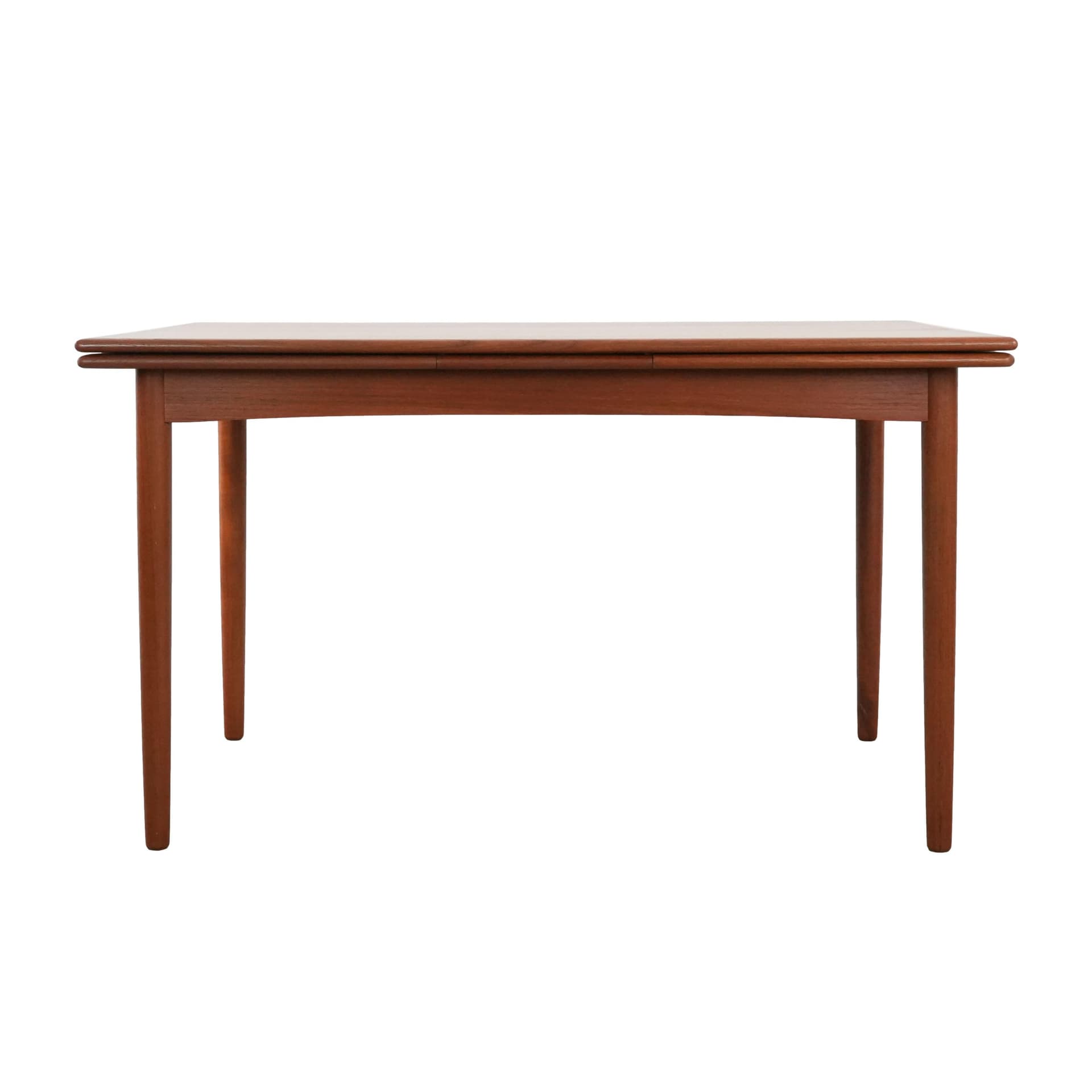 Dining table, light brown teak, Denmark, 1970s.