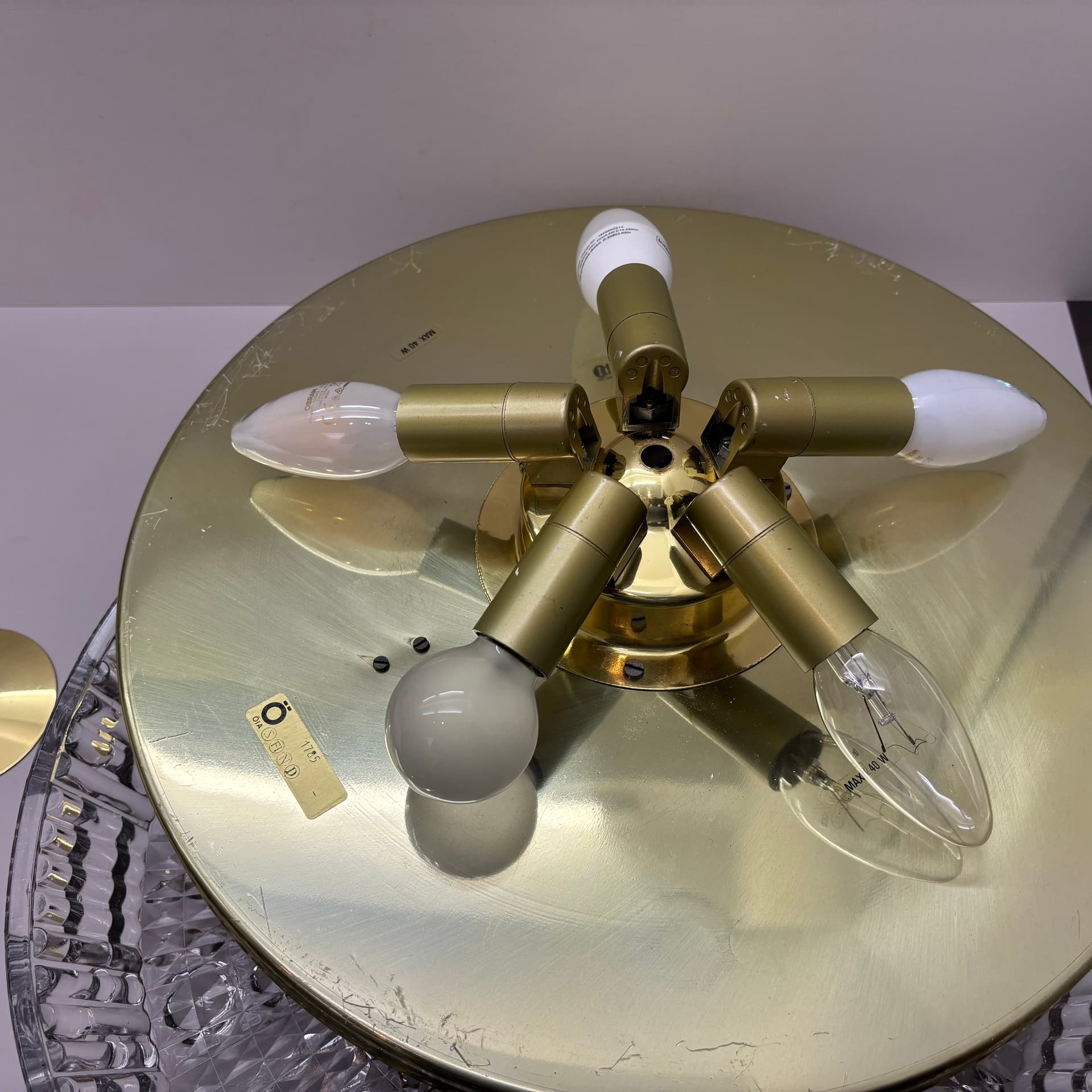 Plafon, Orrefors Sweden, Öja, Szwecja, lata 70. - 103533