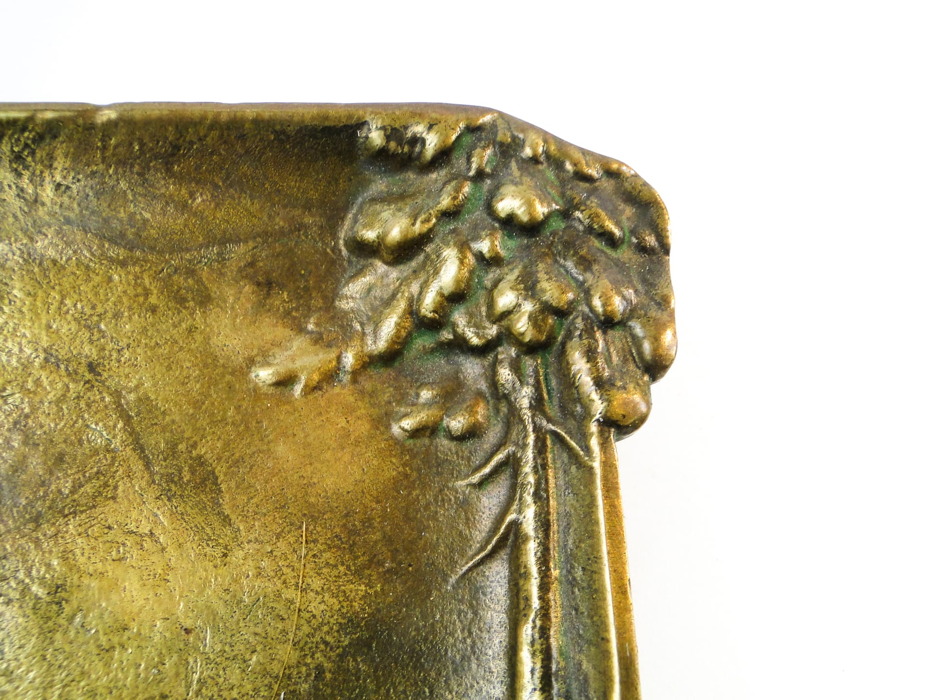 Art Nouveau calling card tray, brass, Poland, 1930s. - 103661