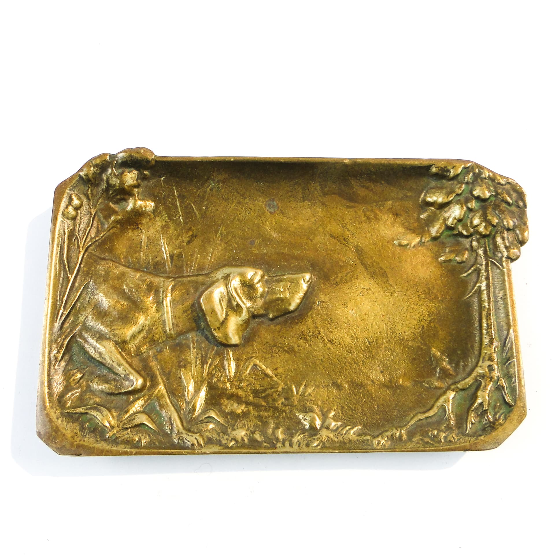 Art Nouveau calling card tray, brass, Poland, 1930s. - 103663