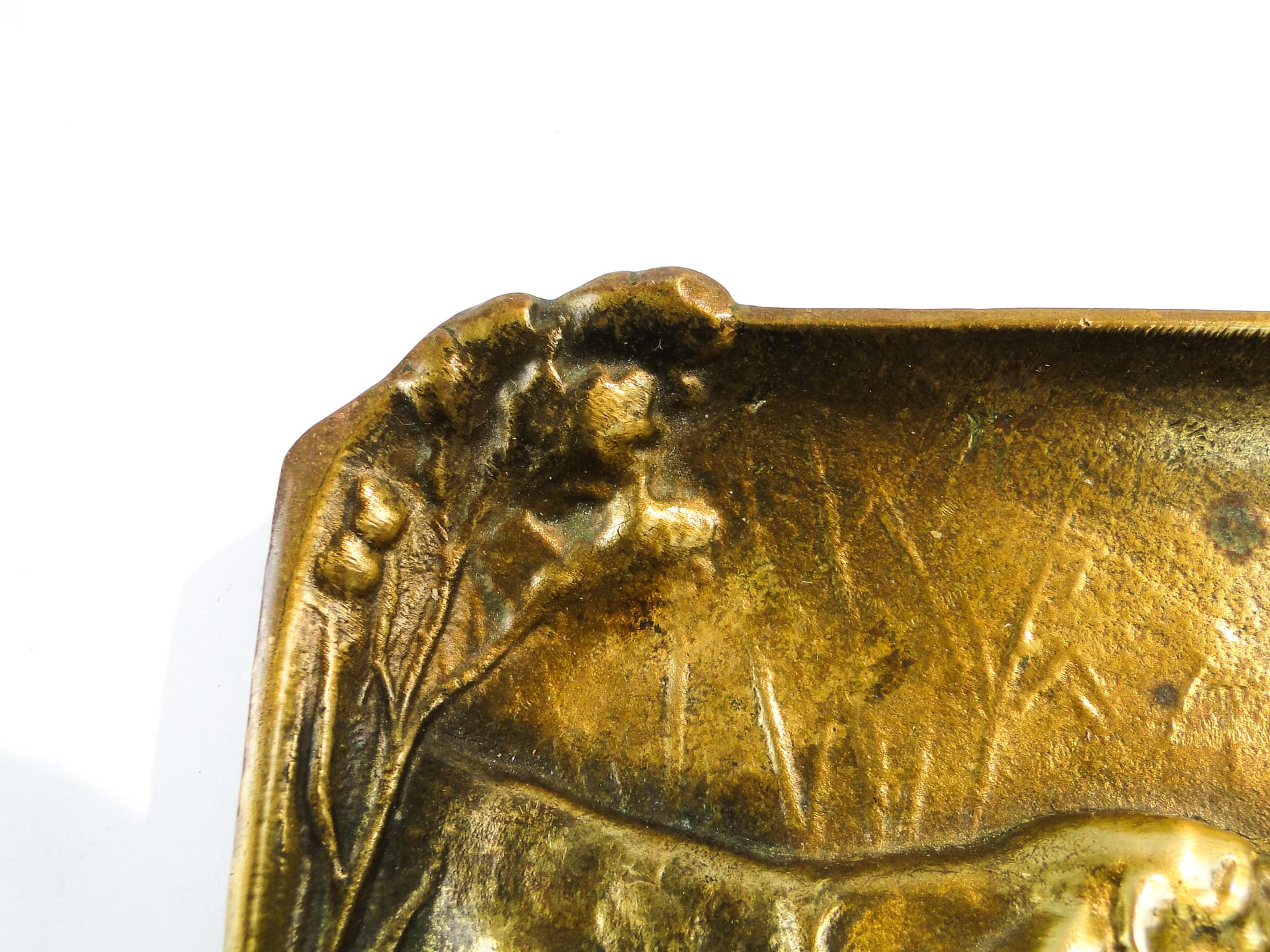 Art Nouveau calling card tray, brass, Poland, 1930s. - 103660