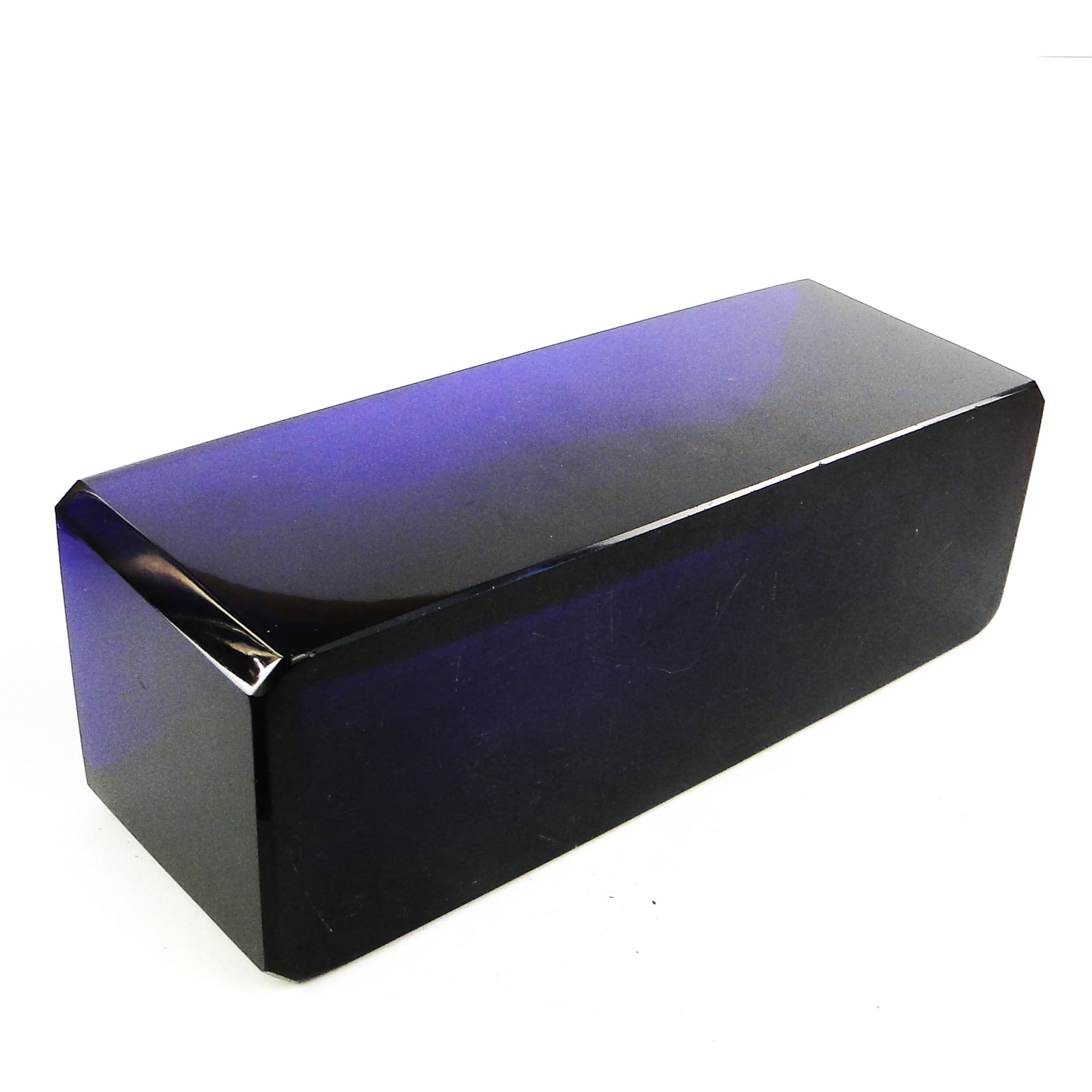 Przybornik Art Deco, kryształ kobaltowy, proj. J. Hoffmann, Czechosłowacja, lata 30. - 106005