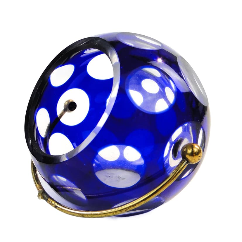 Mid-century modern organizer, glass, Czechoslovakia, 1950s.