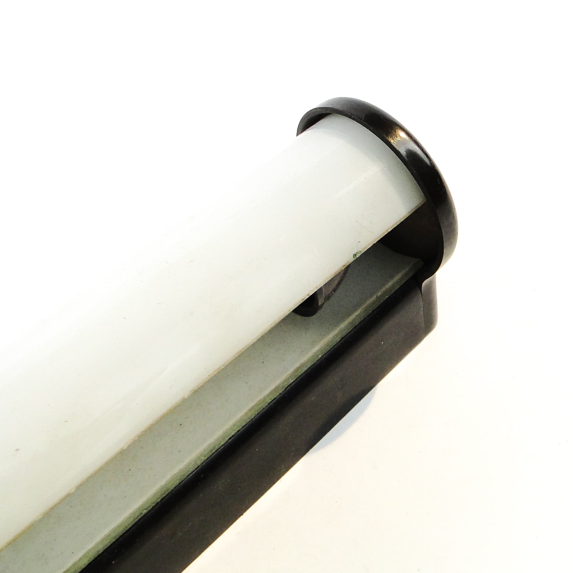 Art Deco wall lamp, ebonite, opaline glass, Czechoslovakia, 1950s. - 103813