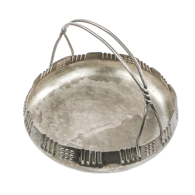 Art Nouveau fruit basket, silver metal, Kaiser, Germany, early 20th c. - DIMENSION