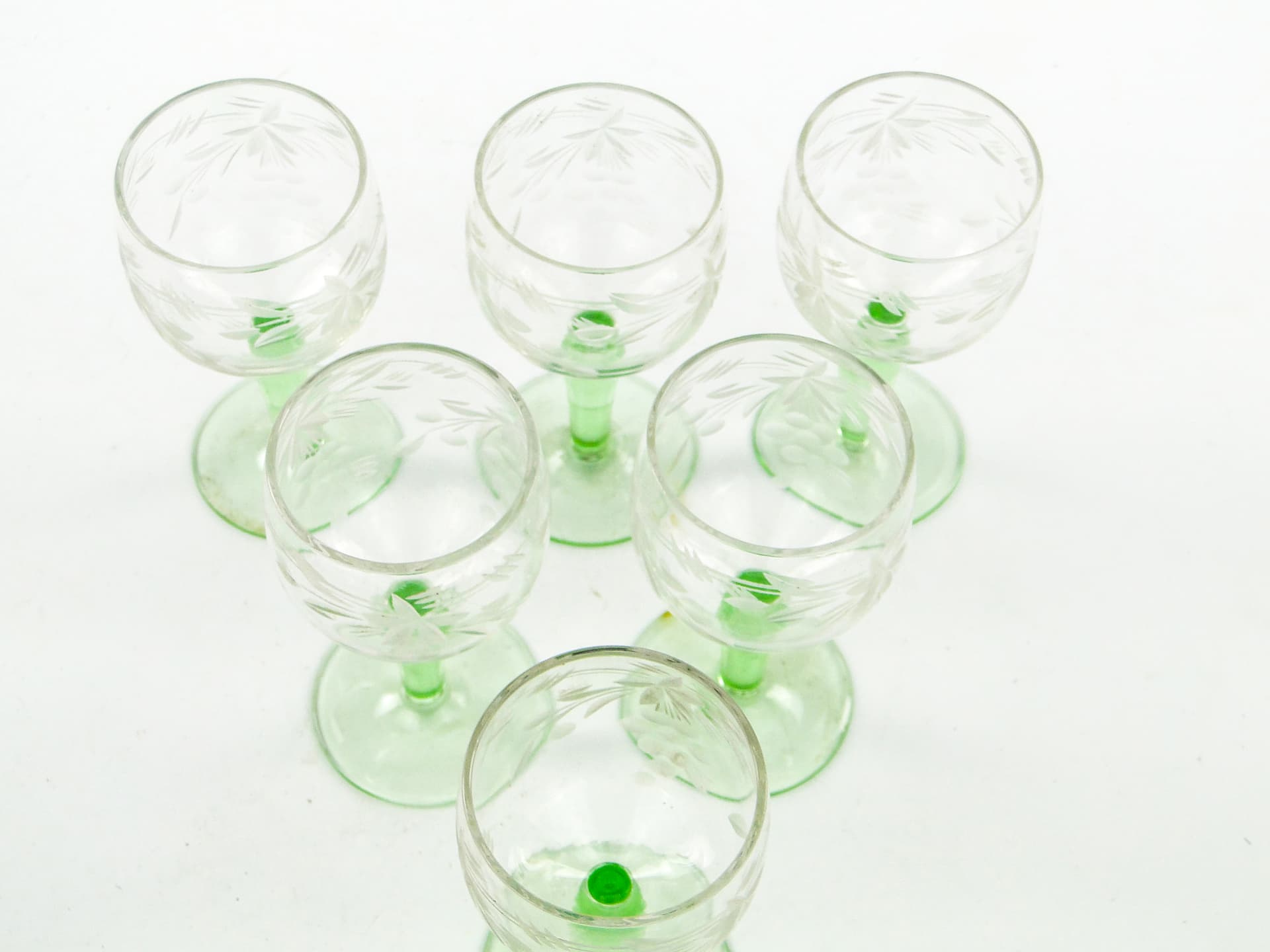 Komplet kieliszków do wina Art Nouveau, szkło, Bohemia, Czechy, pocz. XX w. - 103950