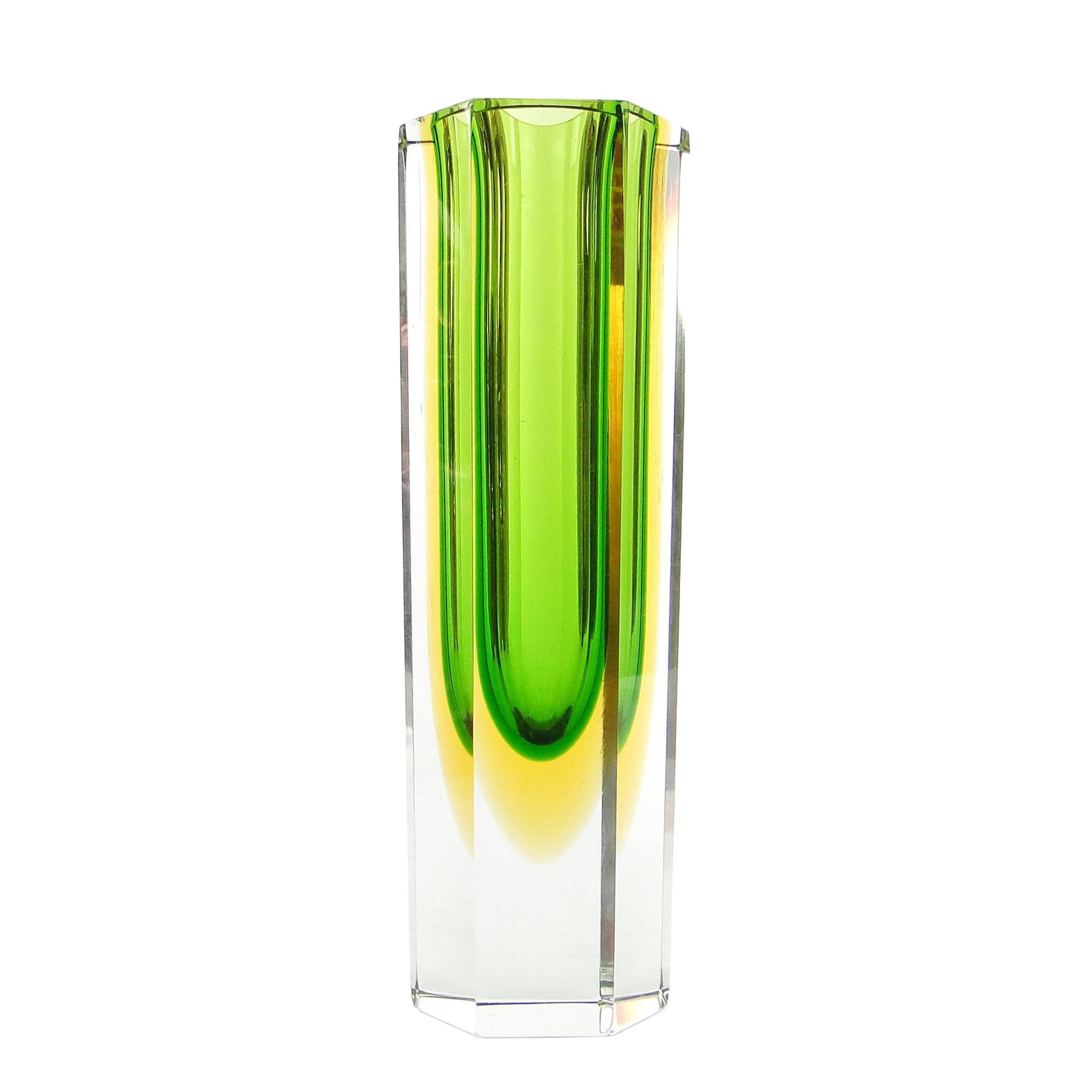 Sommerso vase, Murano glass, by F. Poli, Italy, 1950s.