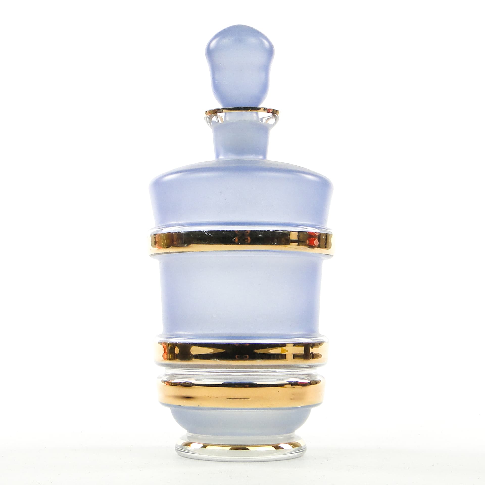 Mid-century modern decanter, glass, Kamenický Šenov, Czechoslovakia, 1950s. - 104059