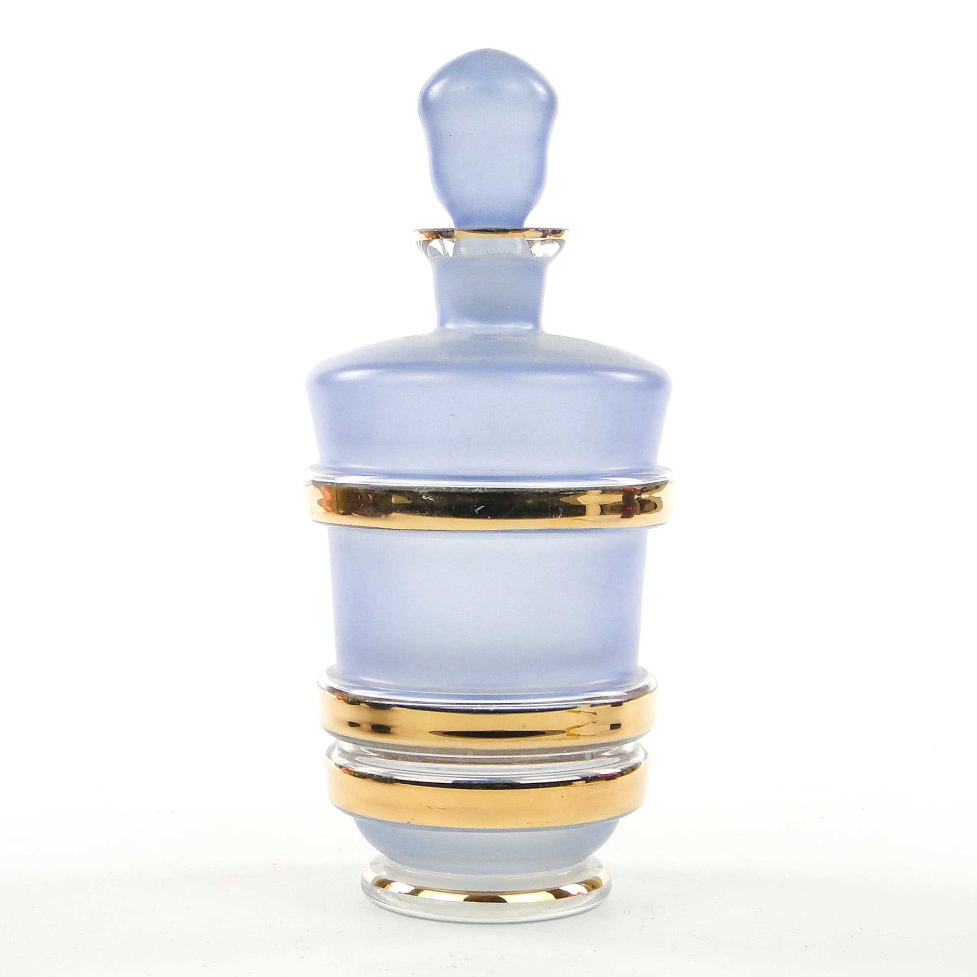 Mid-century modern decanter, glass, Kamenický Šenov, Czechoslovakia, 1950s. - 104057