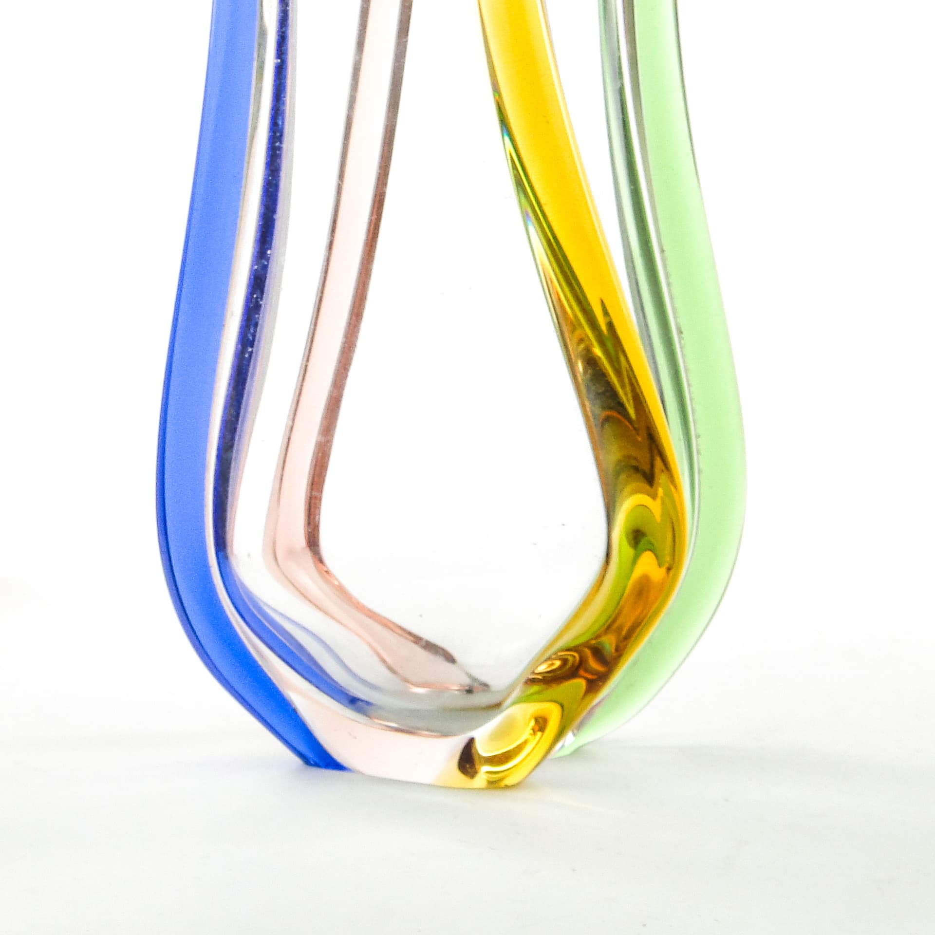 Vase, mid-century modern, glass, by H. Mahanovska, Czechoslovakia, 1960s. - 104096