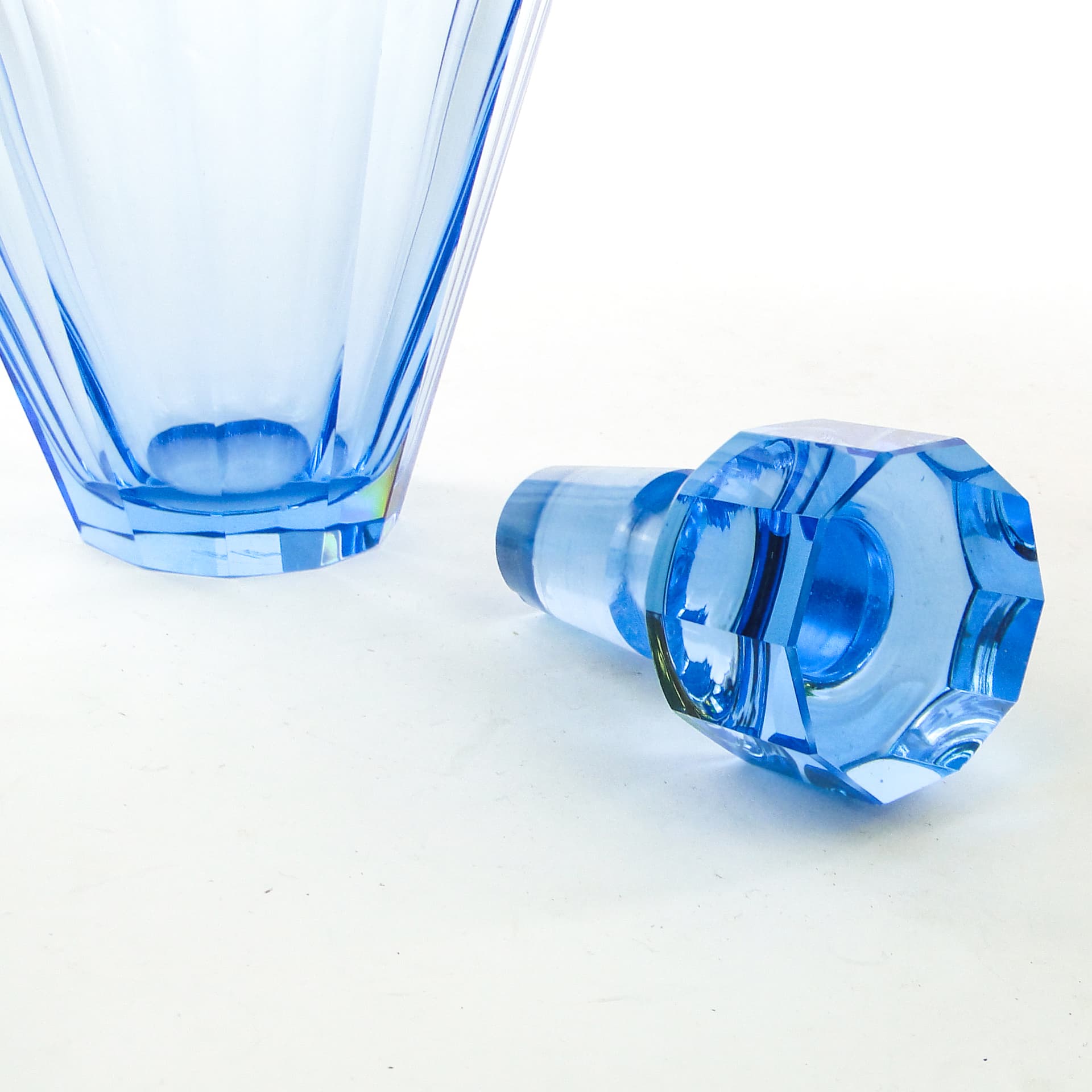 Karafka Art Deco, kryształ, Moser, Czechosłowacja, lata 50. - 104141