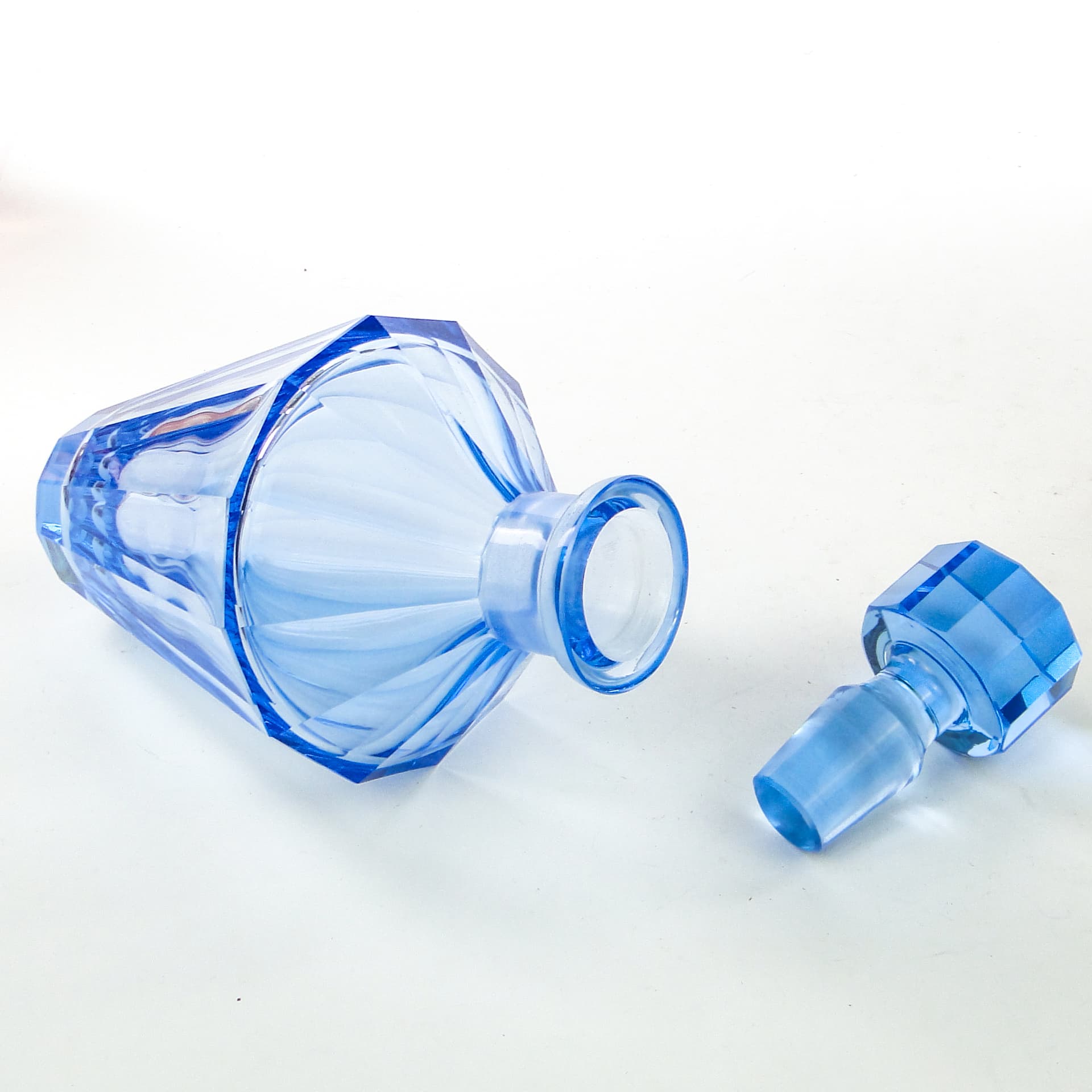 Karafka Art Deco, kryształ, Moser, Czechosłowacja, lata 50. - 104142