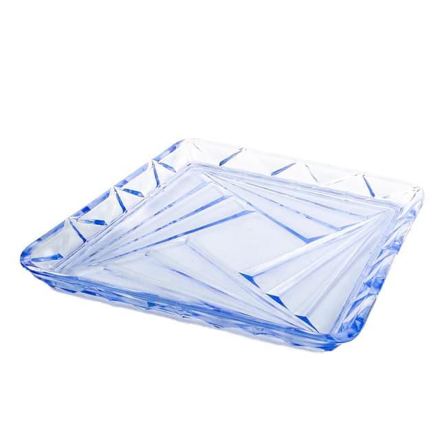 Art Deco tray, glass, Czechoslovakia, 1930s. - DIMENSION