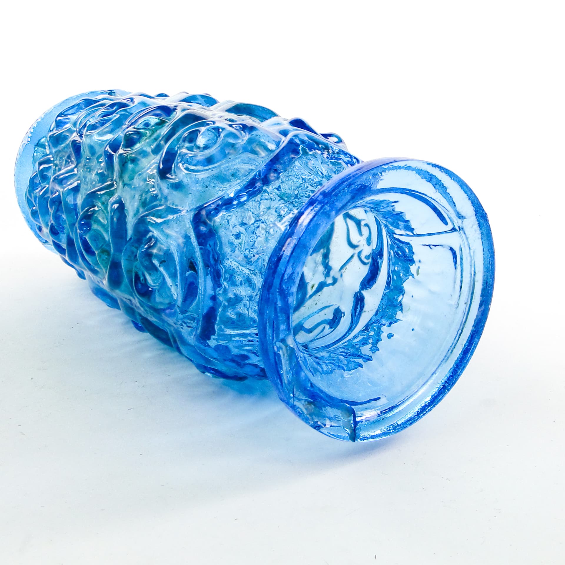 Roze vase, mid-century modern, glass, Poland, 1970s. - 104219