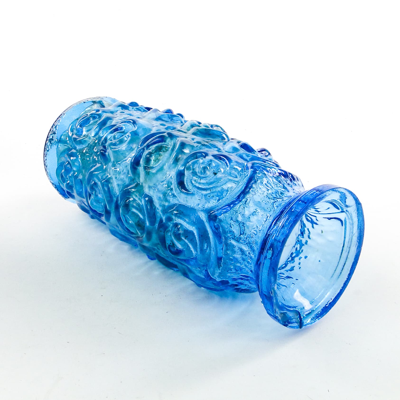 Roze vase, mid-century modern, glass, Poland, 1970s. - 104218